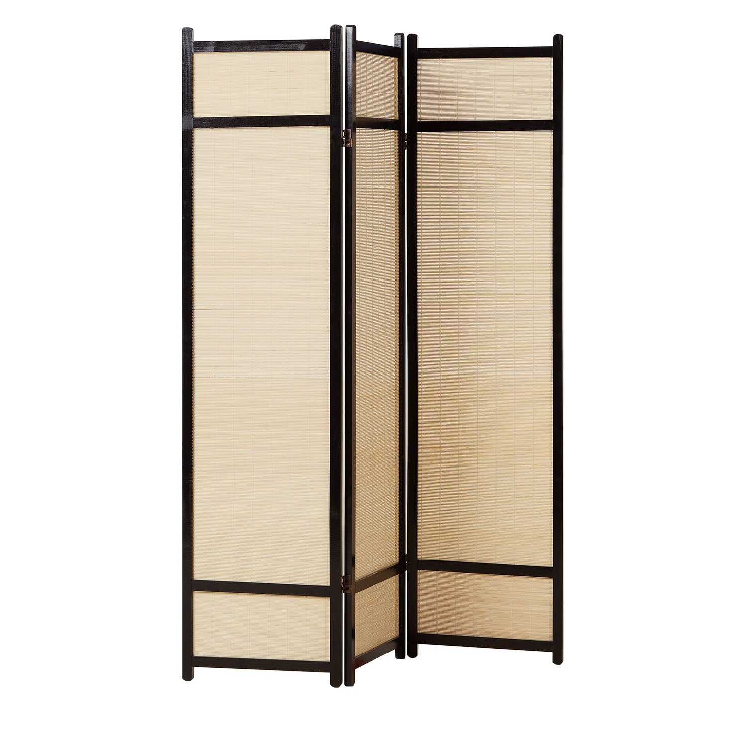 Homestyle4u Paravent Holz Raumteiler Bambus Schwarz günstig online kaufen