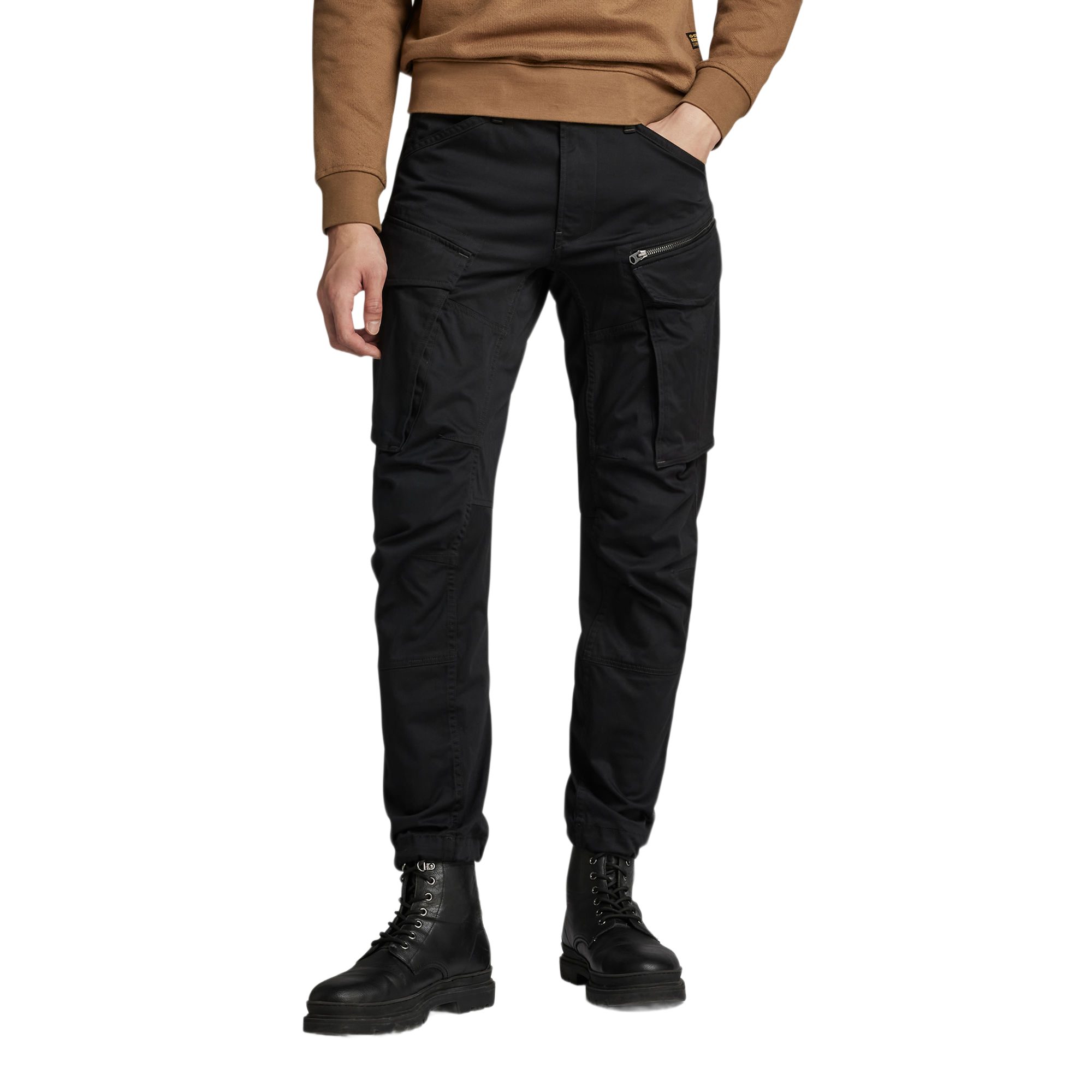 G-STAR Stoffhose schwarz,Freizeit,Baumwolle,Unifarben,Tapered Fit