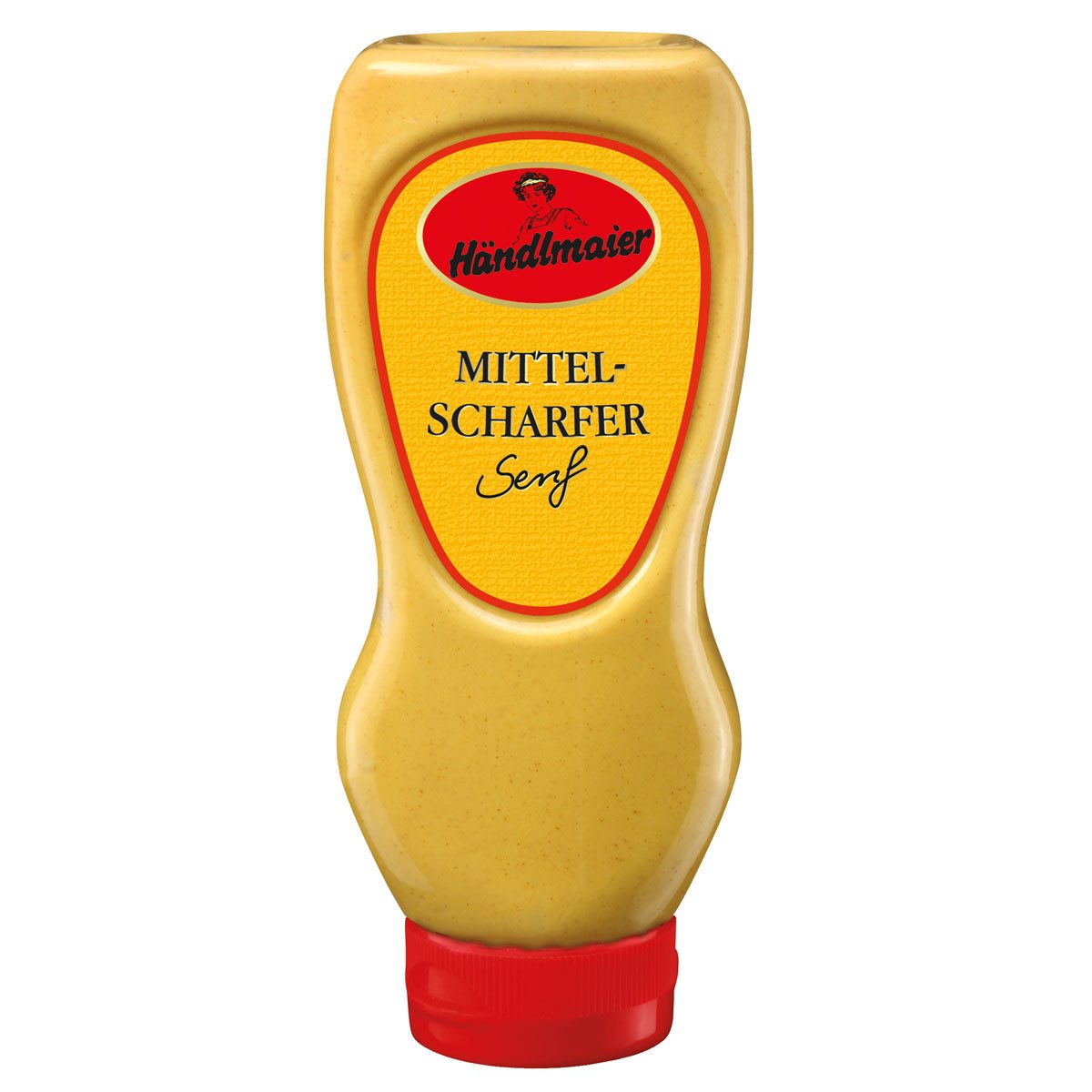 Händlmaier Saucen, Händlmaier Mittelscharfer Senf in der Squeezeflasche Vegan 400ml
