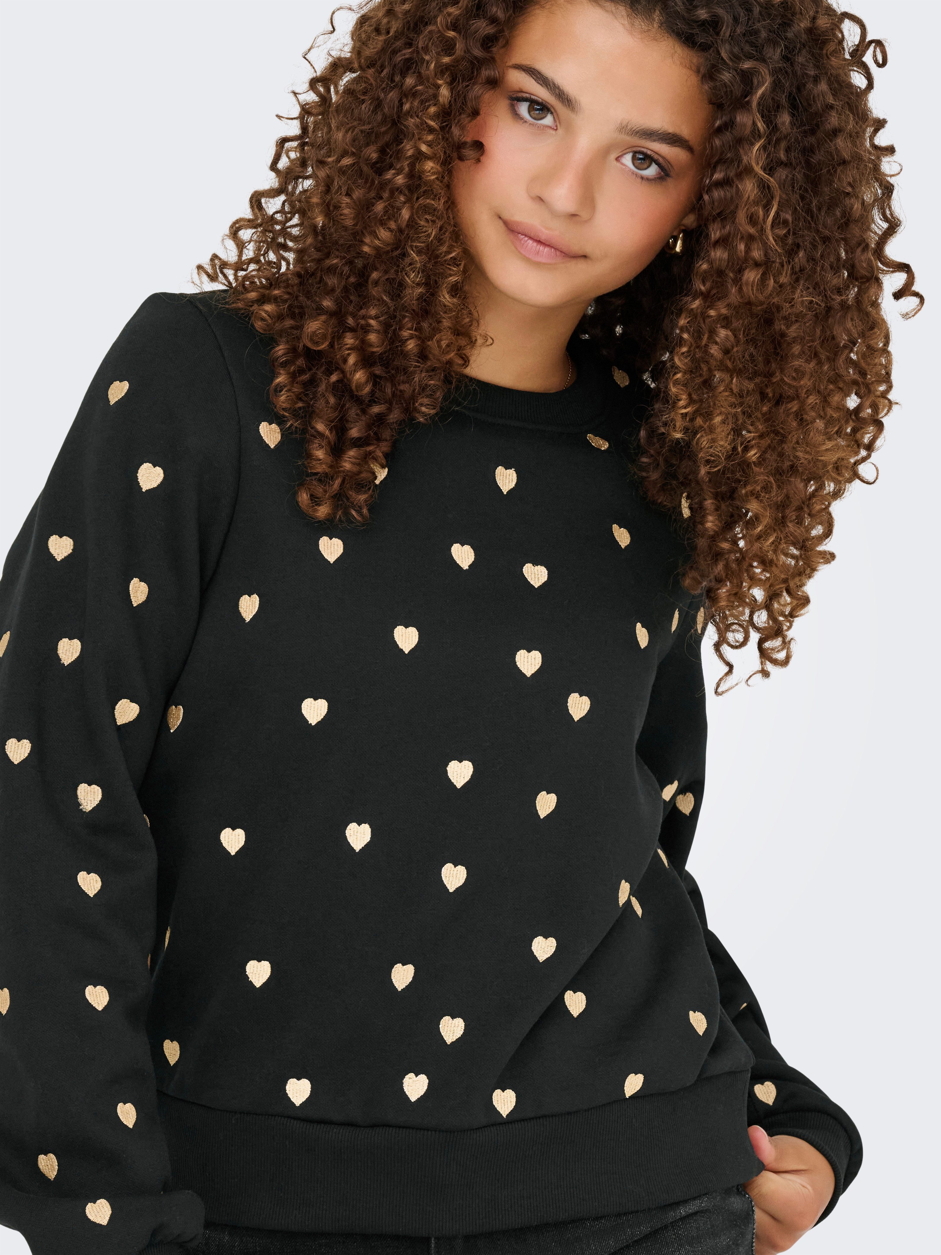 ONLY Sweatshirt ONLATIKA L/S O-NECK GLITTER EMB. BOX SWT