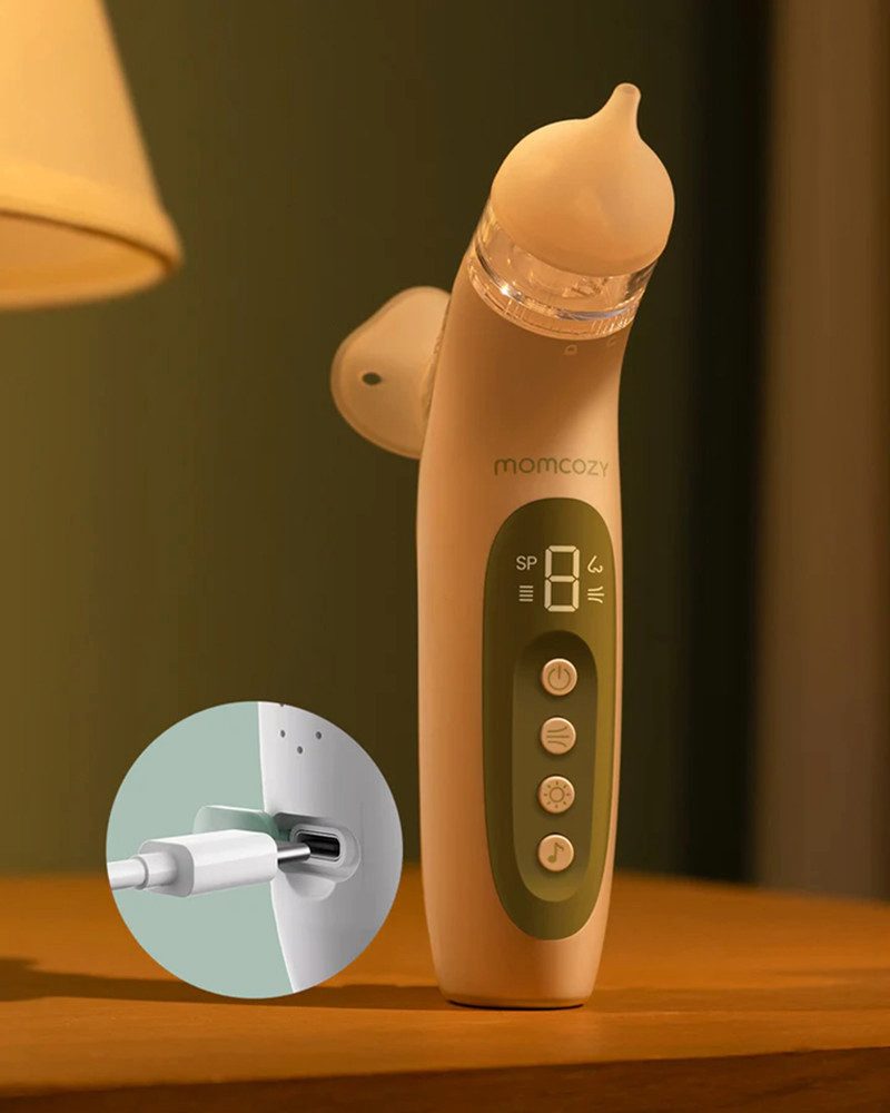Momcozy Nasensauger BreezyClear 2-in-1 Elektrischer Nasensauger mit Sprüh und Saugfunktion