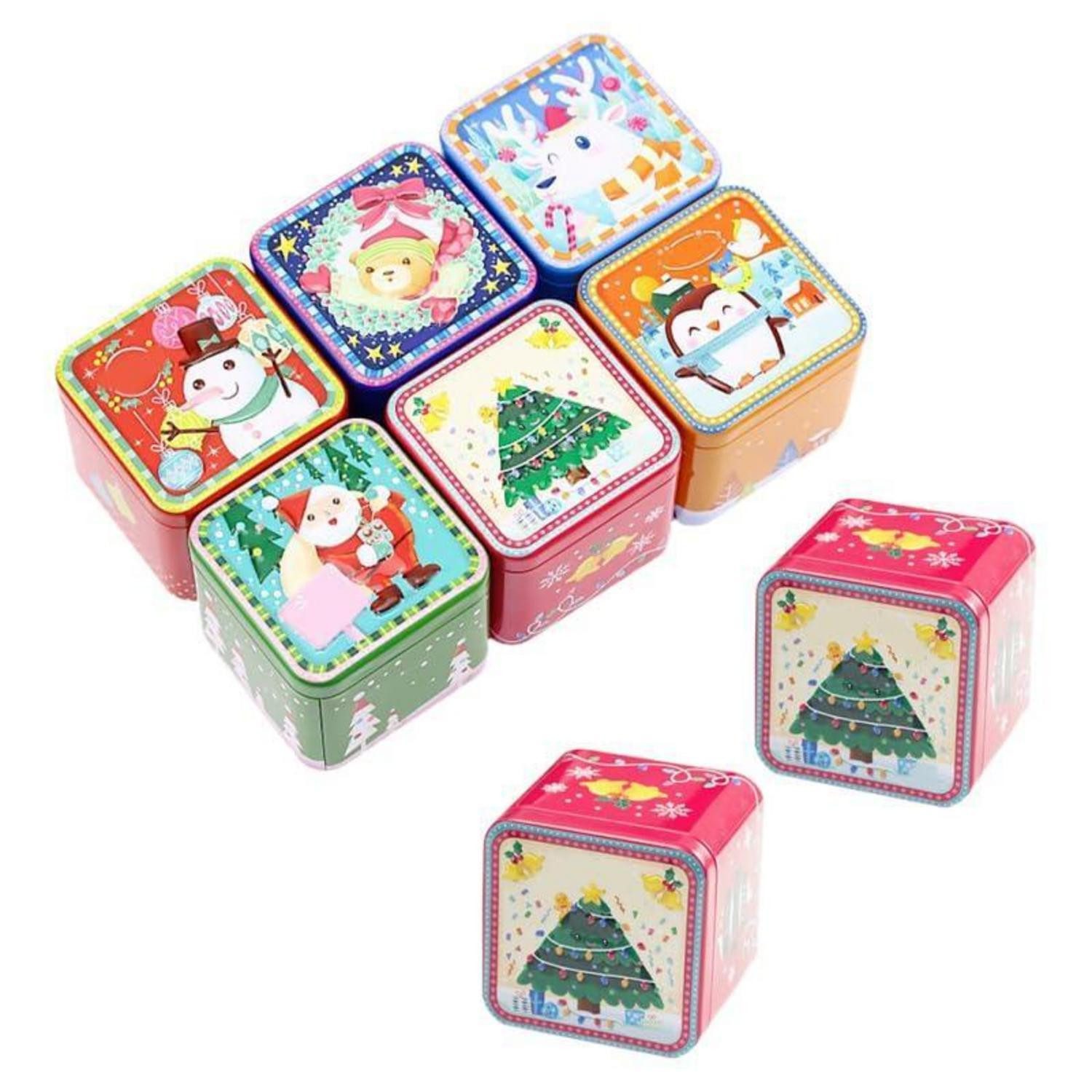 LuxusKollektion Keksdose Weihnachtsdose Metall 8er Set, Metall