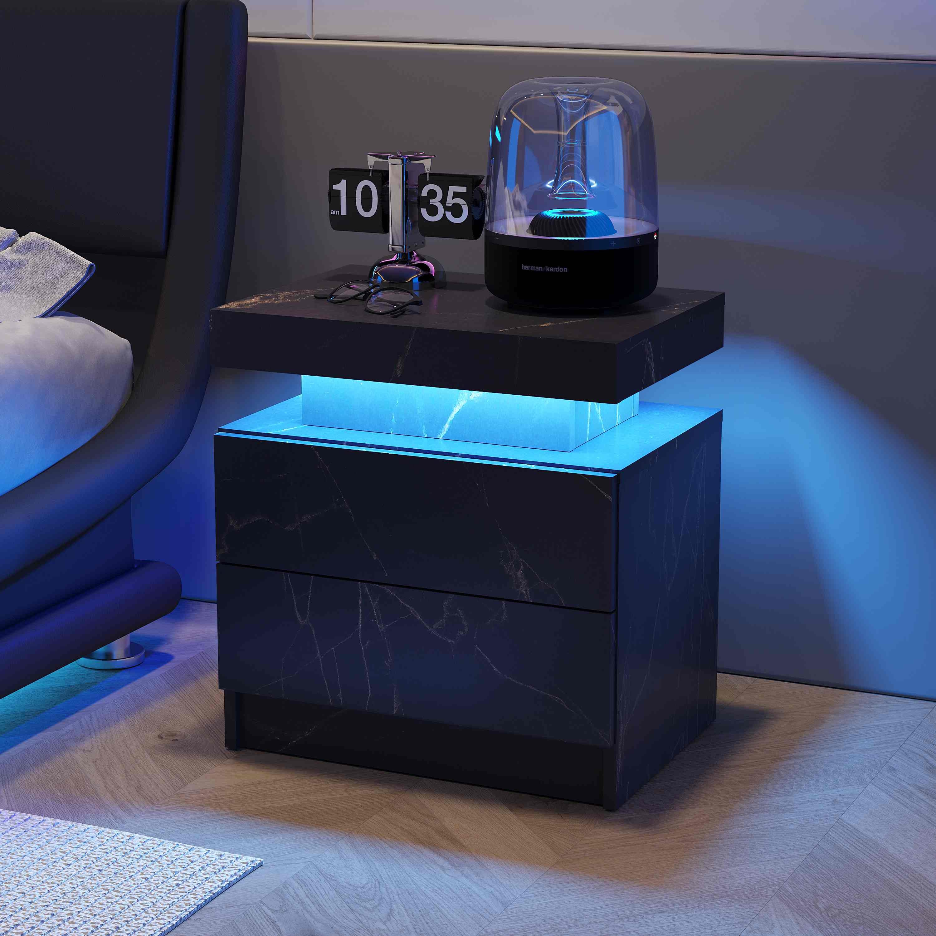 BlingBin Nachttisch Nachtschrank mit LED Licht, günstig online kaufen