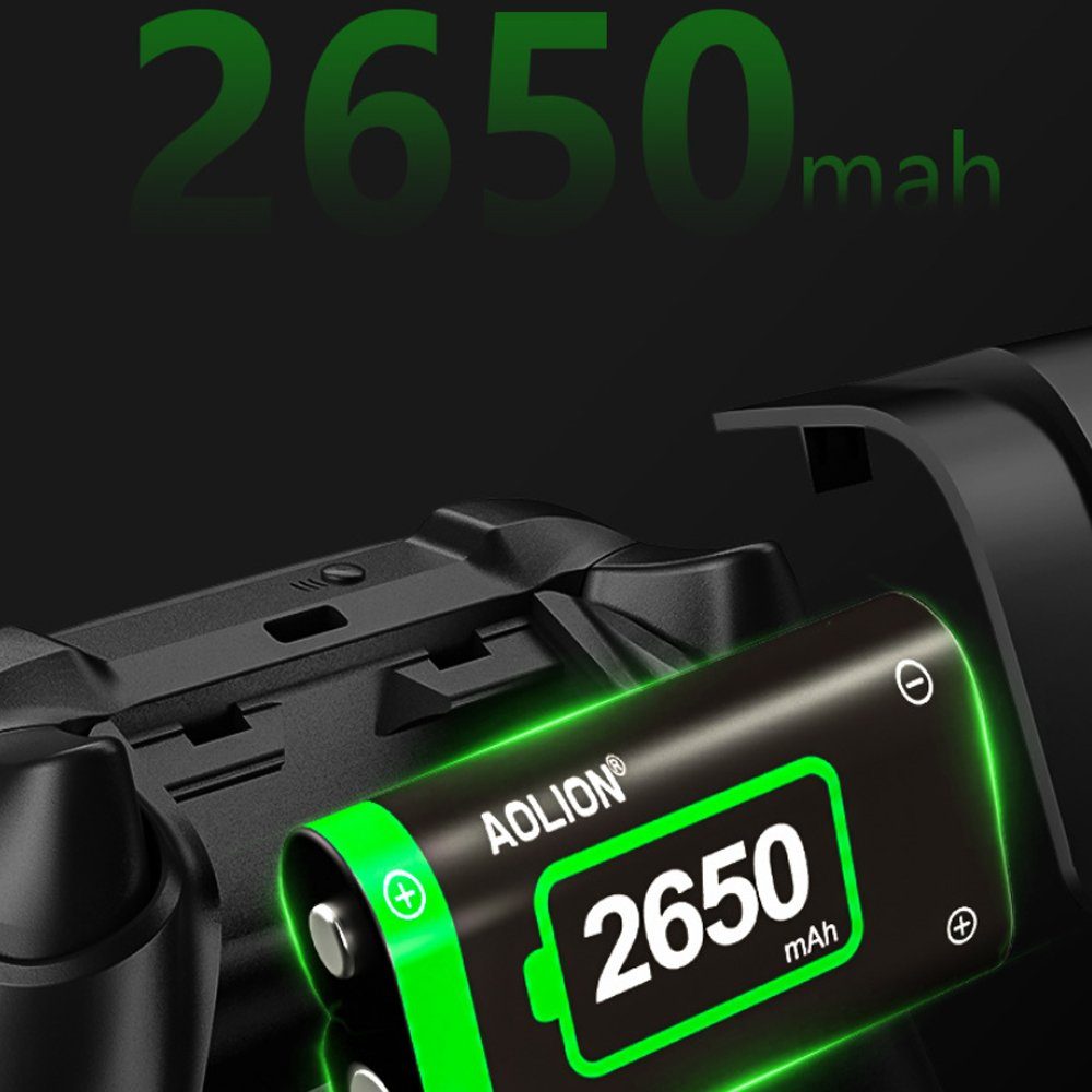 2650mAh,mit KINSI One/Series ladende Akku Xbox für Ladegerät Controller, (Schnell Xbox Akkus) X&S One-Controller
