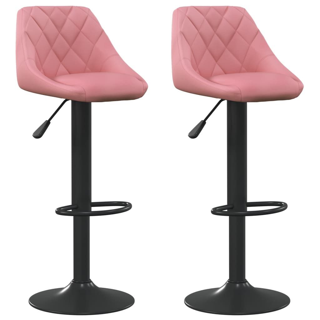 vidaXL Barhocker Barhocker 2 Stk. Rosa Samt (2 St)