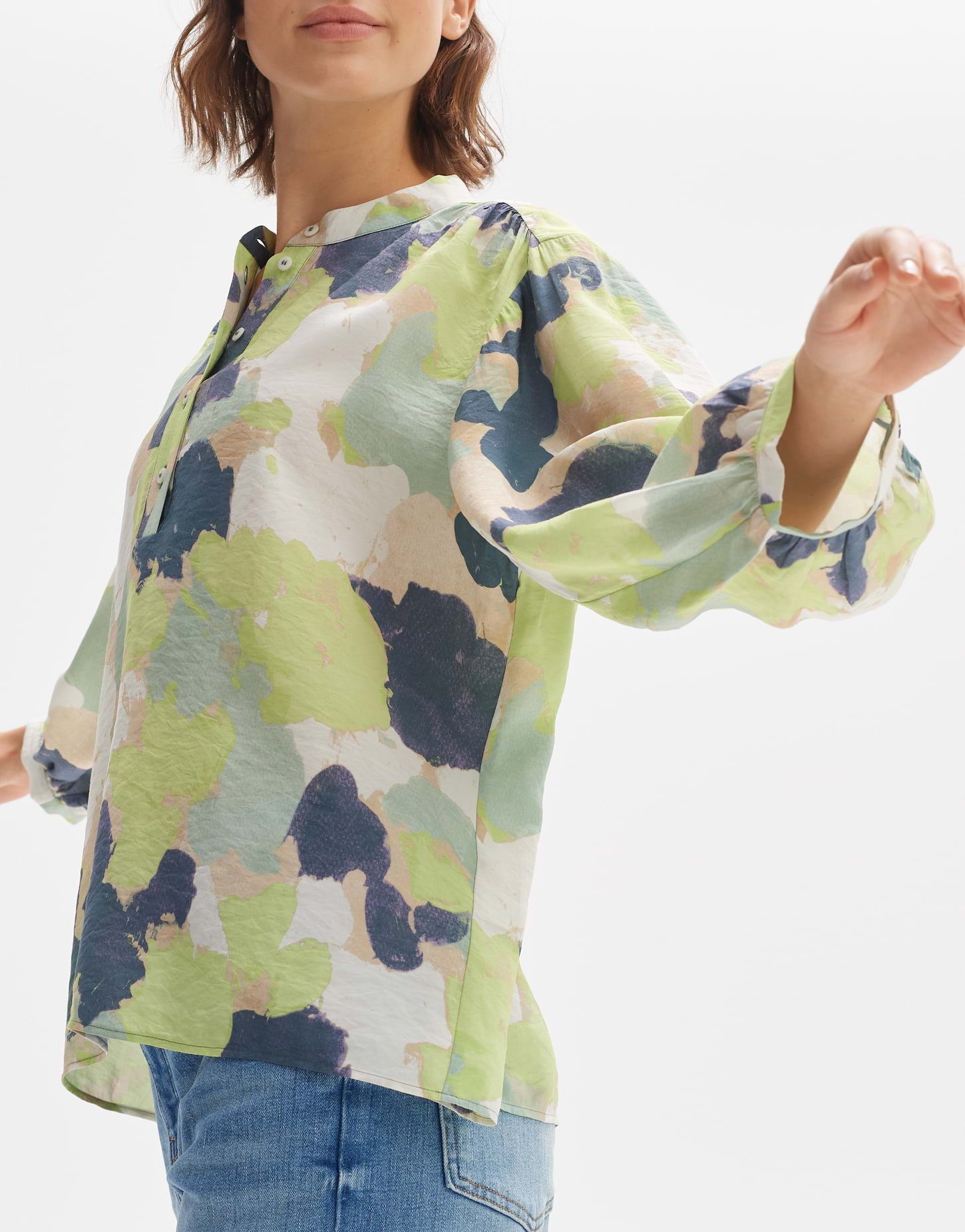 OPUS Langarmbluse Falindo paint