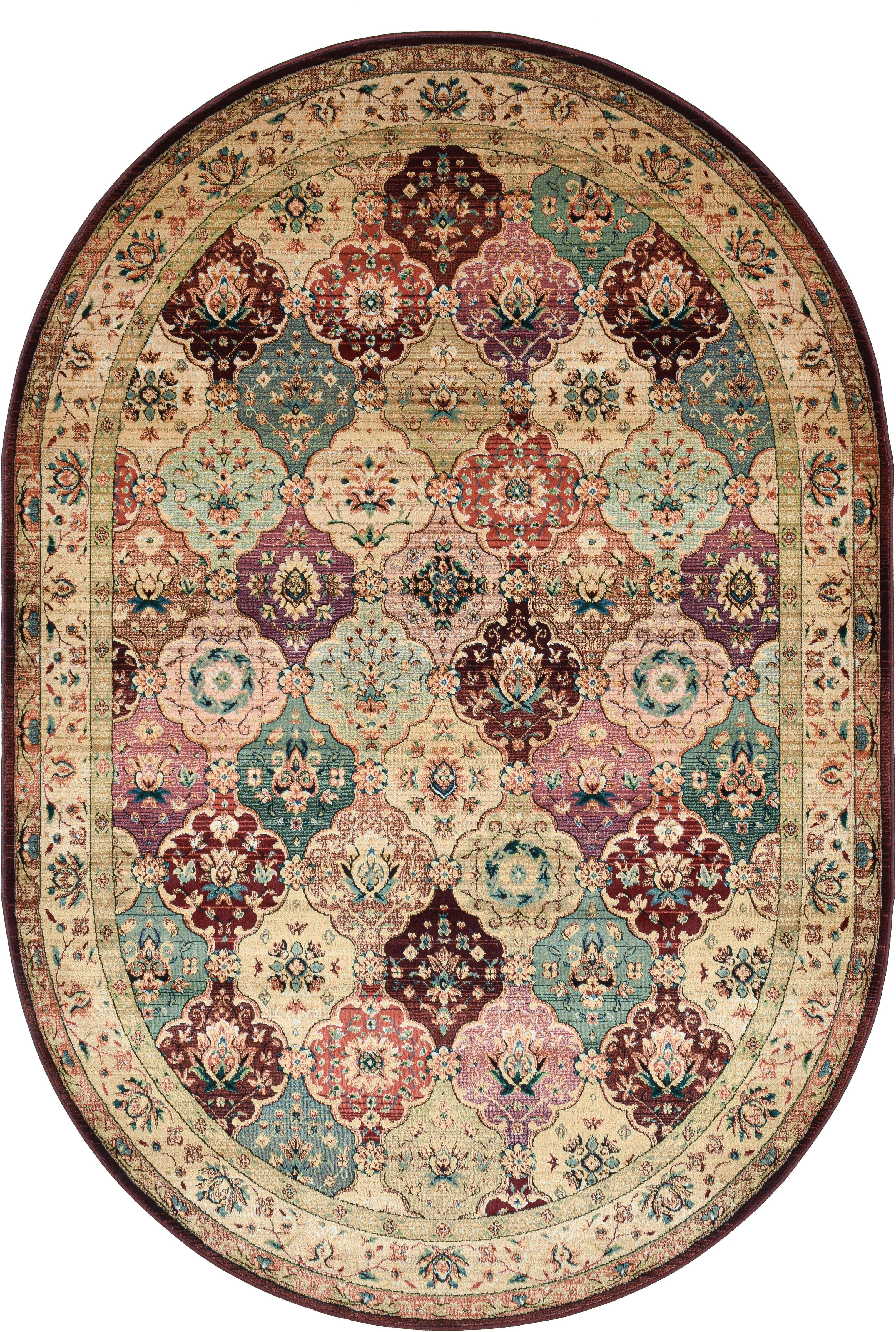 THEKO Teppich Gabiro 208, oval, Höhe: 10 mm, Orient-Optik, ideal im Wohnzimmer & Schlafzimmer