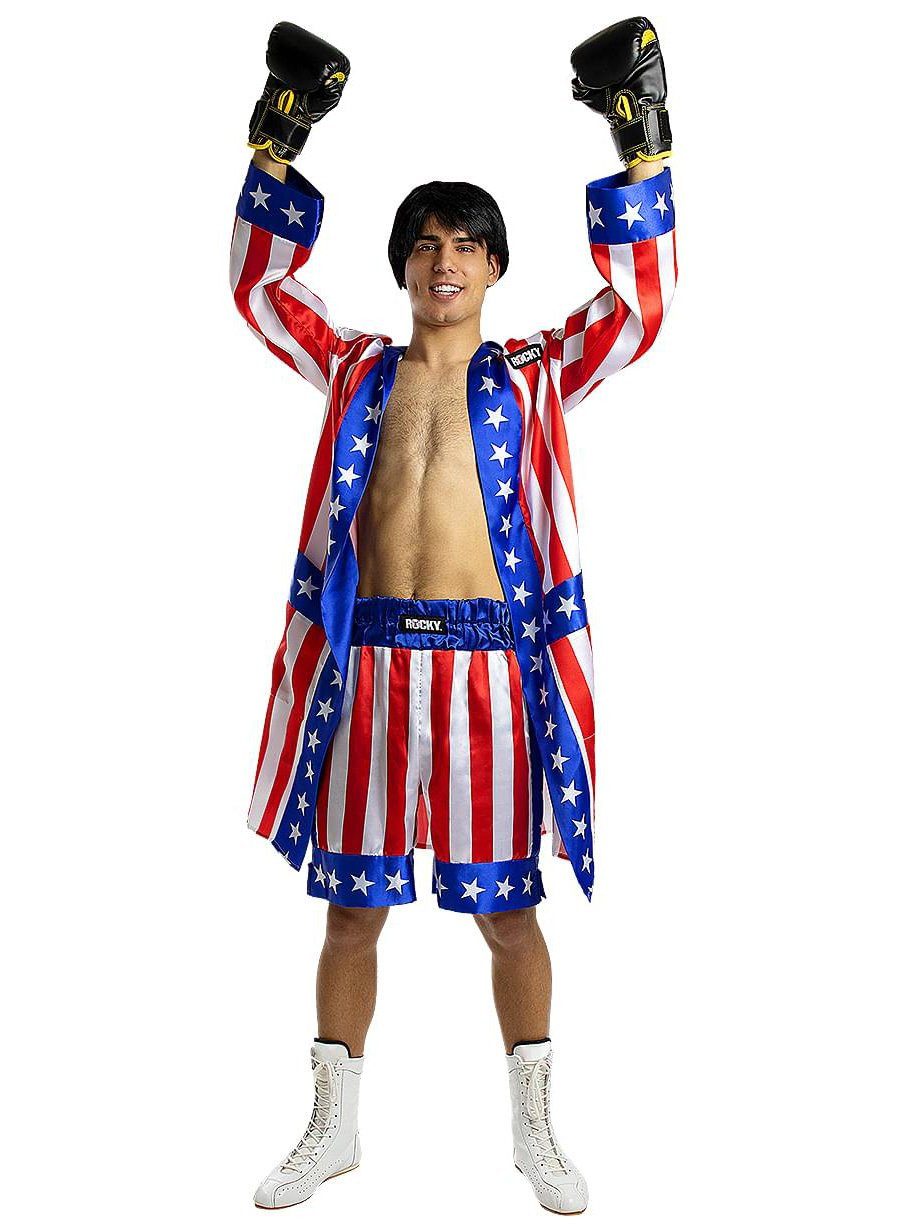 Metamorph Umhang Rocky Balboa Boxermantel, Stars & Stripes für den Kampf gegen Ivan Drago