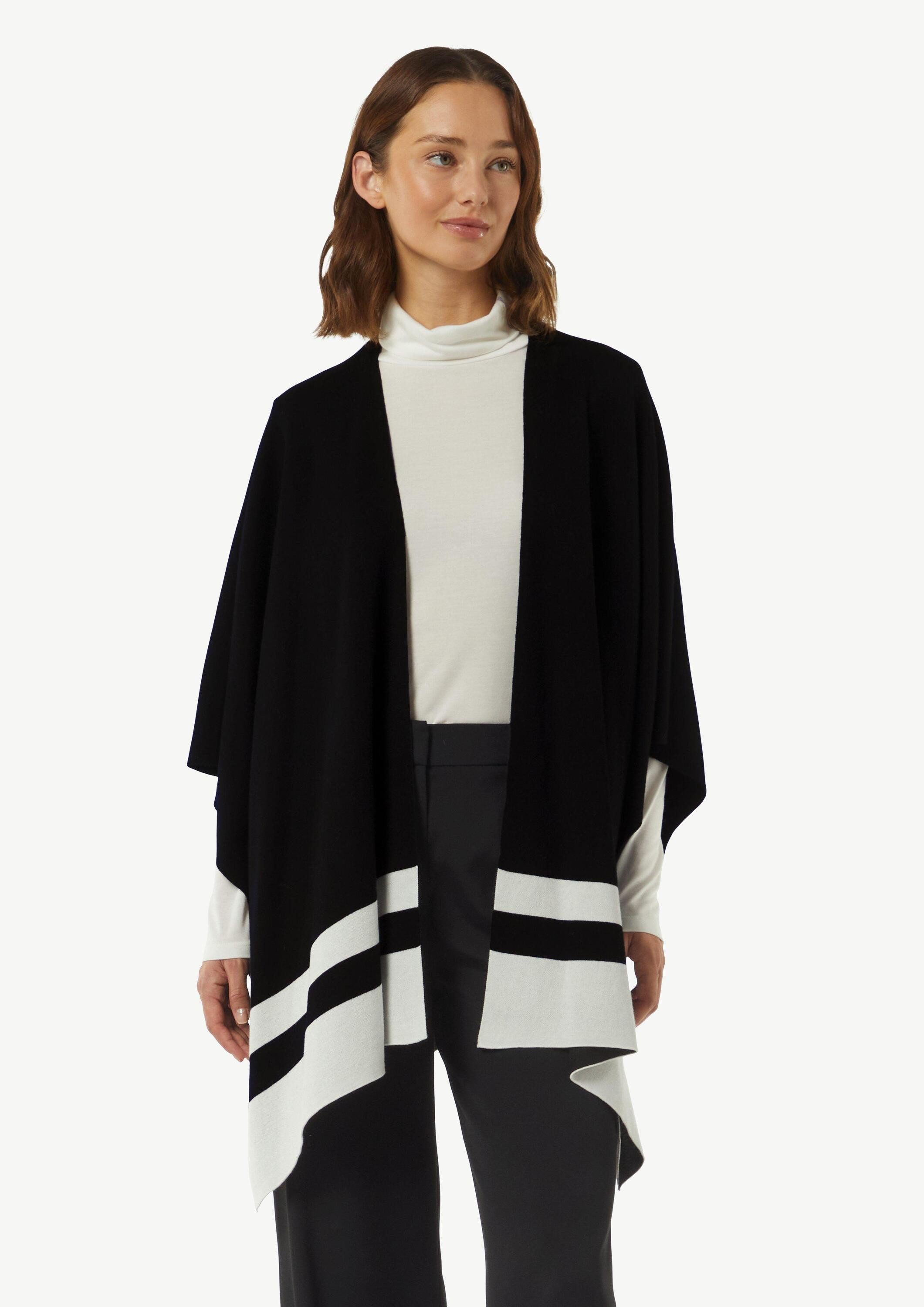 comma Poncho Indoor-Poncho Poncho aus Viskosemix (1-St)
