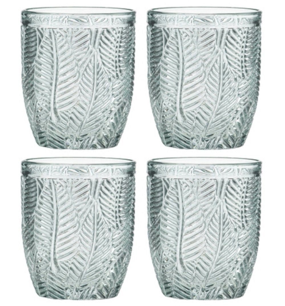 Ladelle Glas ARECA Wasserglas Jade Set4, Glas