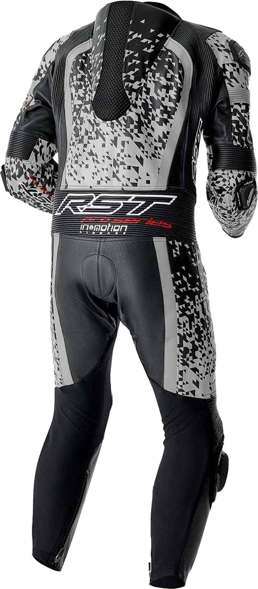 RST Motorradkombi Pro Series D3O Airbag perforierte 1-Teiler Motorrad Lederkombi Airbag integriert,Rückenprotektor enthalten,Ellenbogenprotektoren