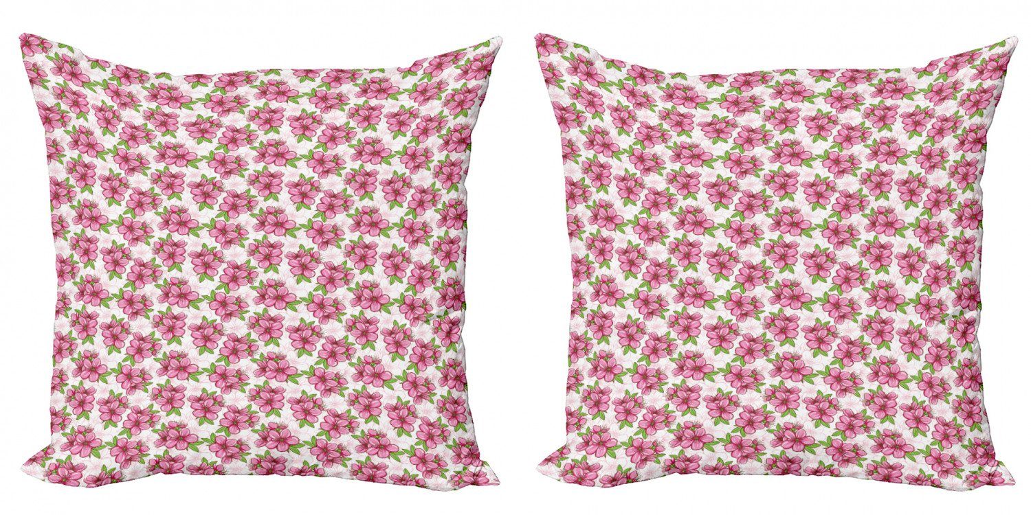 Mandelblüte Stück), Blume Oriental Doppelseitiger Abakuhaus Digitaldruck, (2 Modern Kissenbezüge Accent