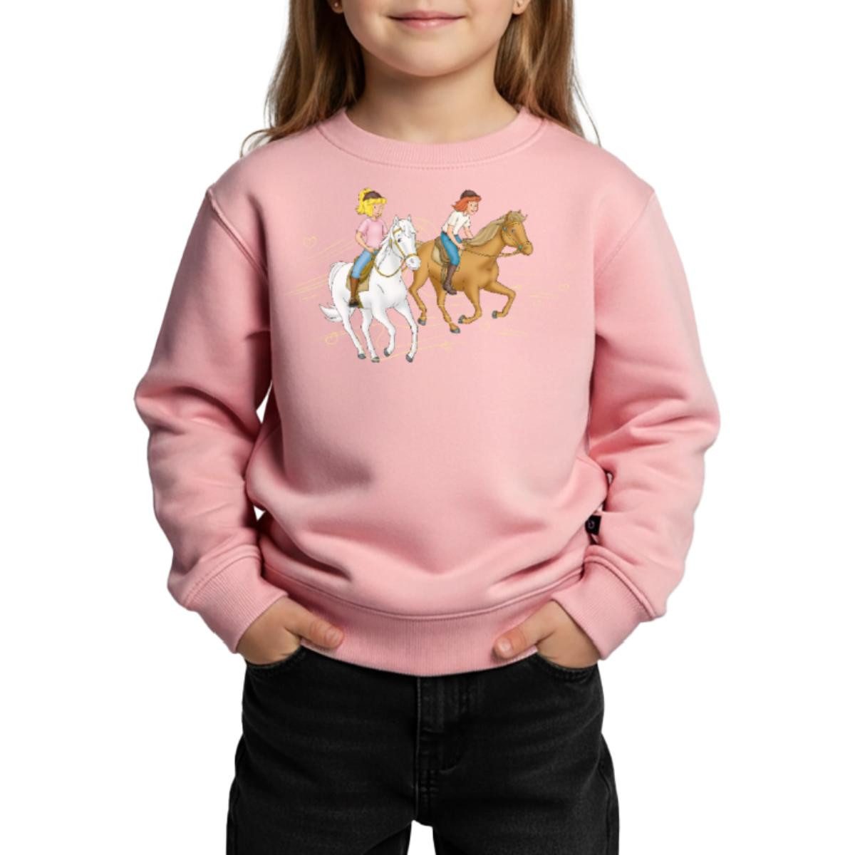 Spreadshirt Sweatshirt Bibi Und Tina Ausritt Mit Amadeus Und Sabrina Kinder Premium Pullover (1-tlg)