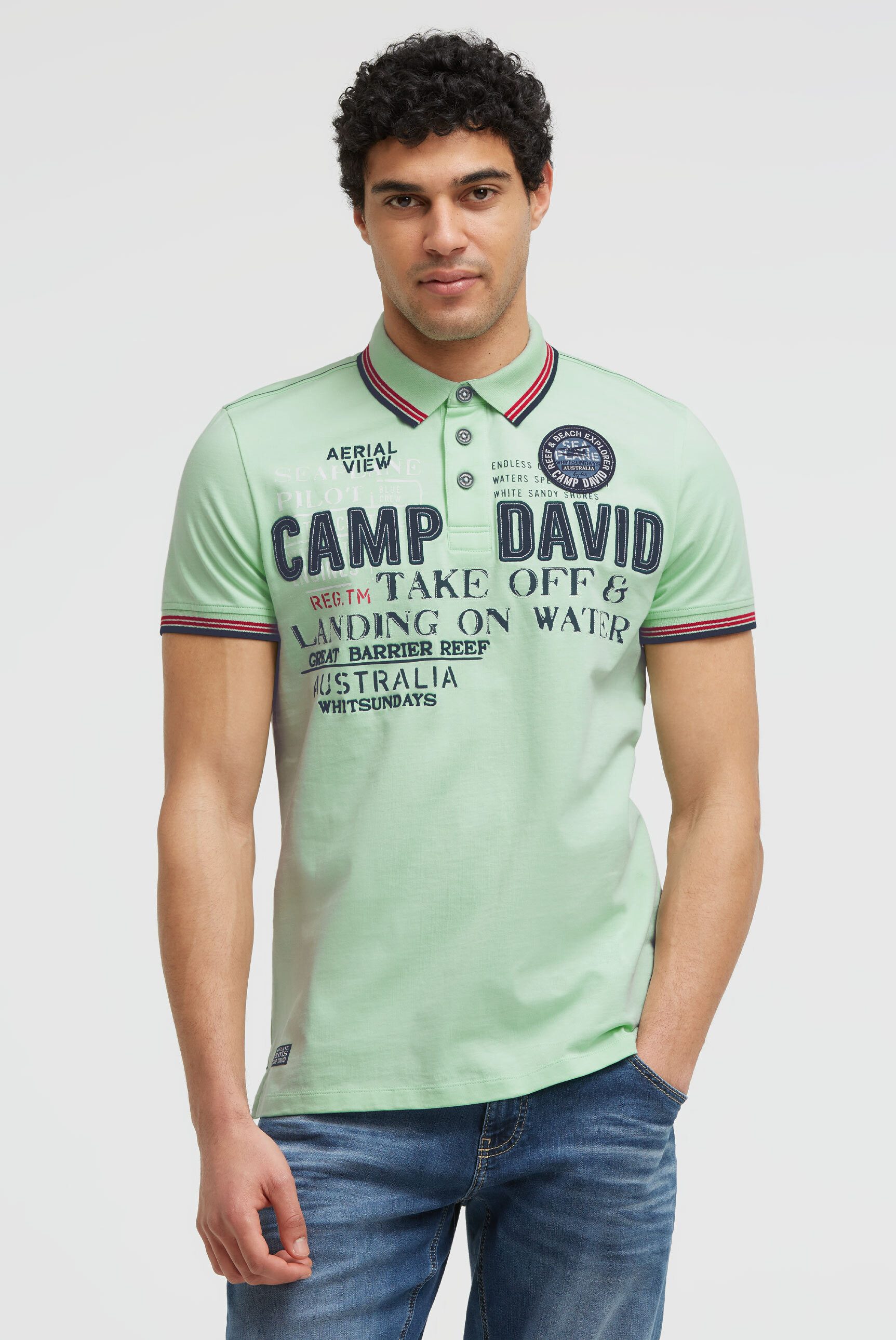 CAMP DAVID Poloshirt aus Baumwolle