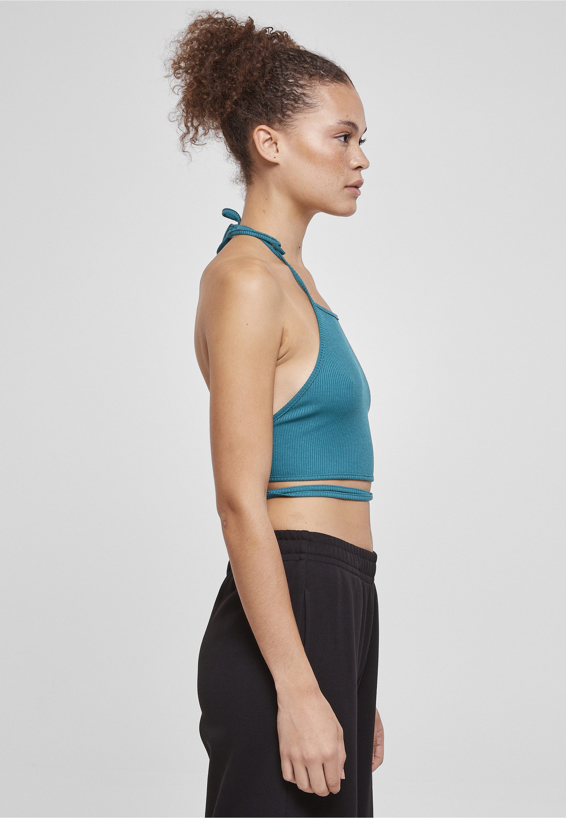 URBAN CLASSICS Muskelshirt Urban Classics Damen Ladies Rib Trapeze Cropped Top (1-tlg)