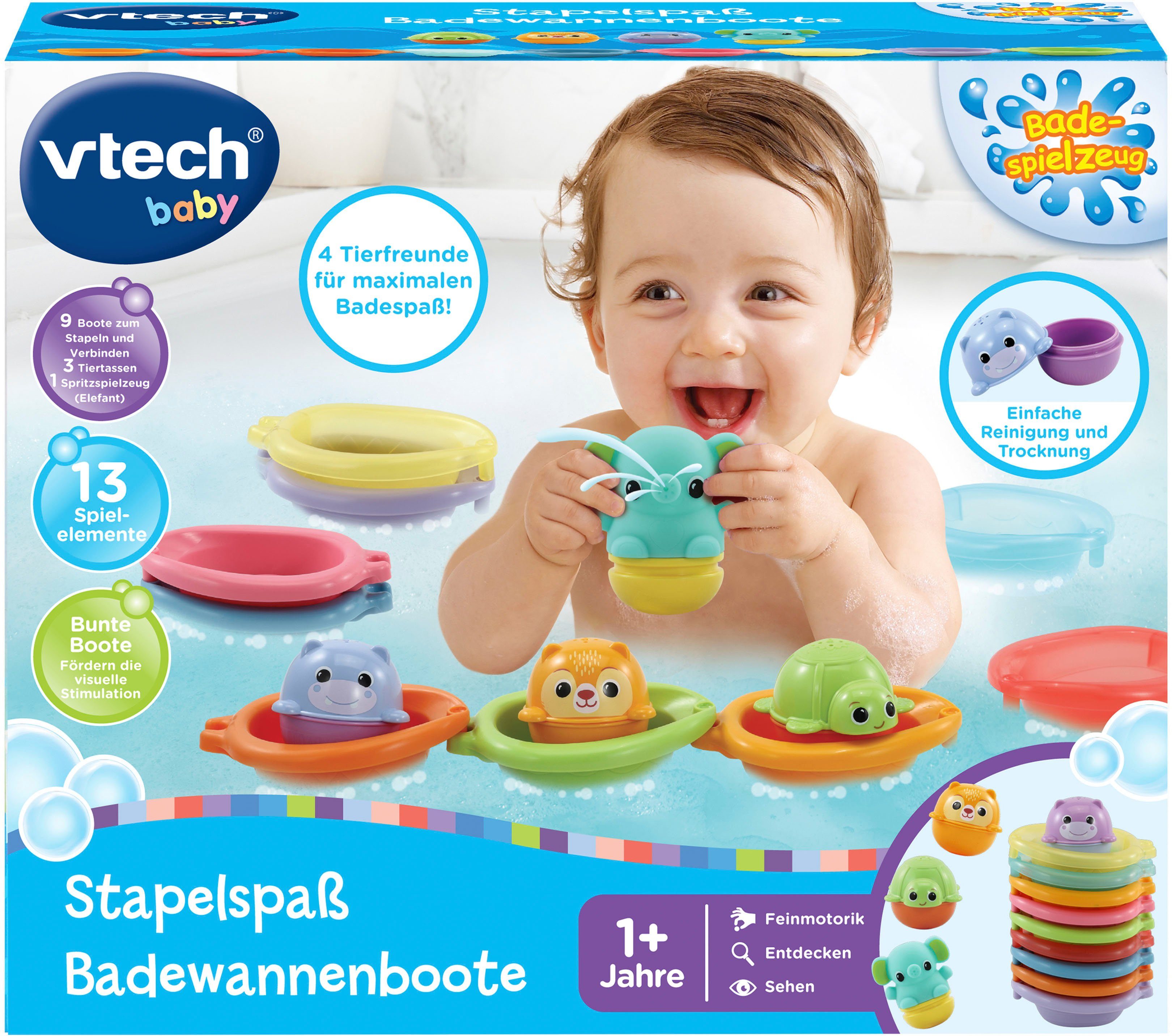 Baby, Vtech Stapelspaß Vtech® Badespielzeug Badewannenboote