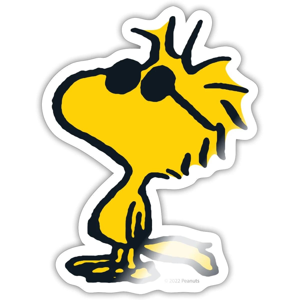 Spreadshirt Aufkleber Peanuts Woodstock Sonnenbrille Cool Sticker Aufkleber