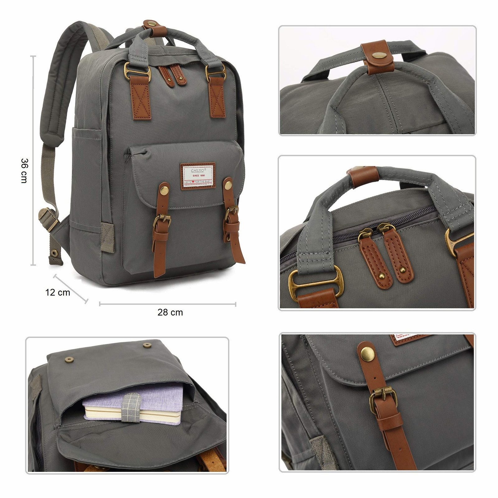TAN.TOMI Schulrucksack Rucksack für Schule, Arbeit und Freizeit. Tagesrucksack für Teenager, Daypack Rucksack Damen Herren- Anti Diebstahl Tasche – Bild 2 von 5