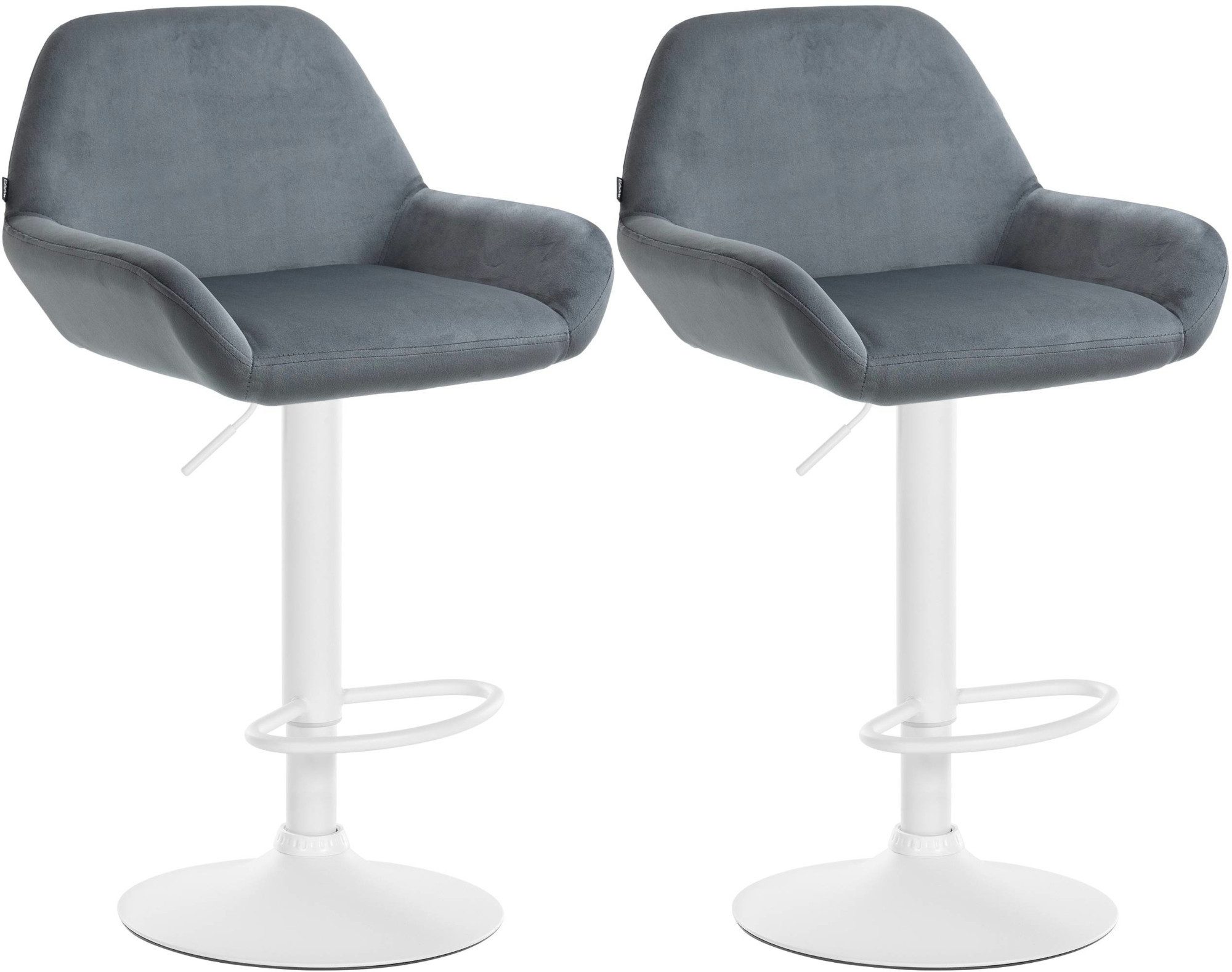 CLP Barhocker Braga Samt (2er Set, günstig online kaufen