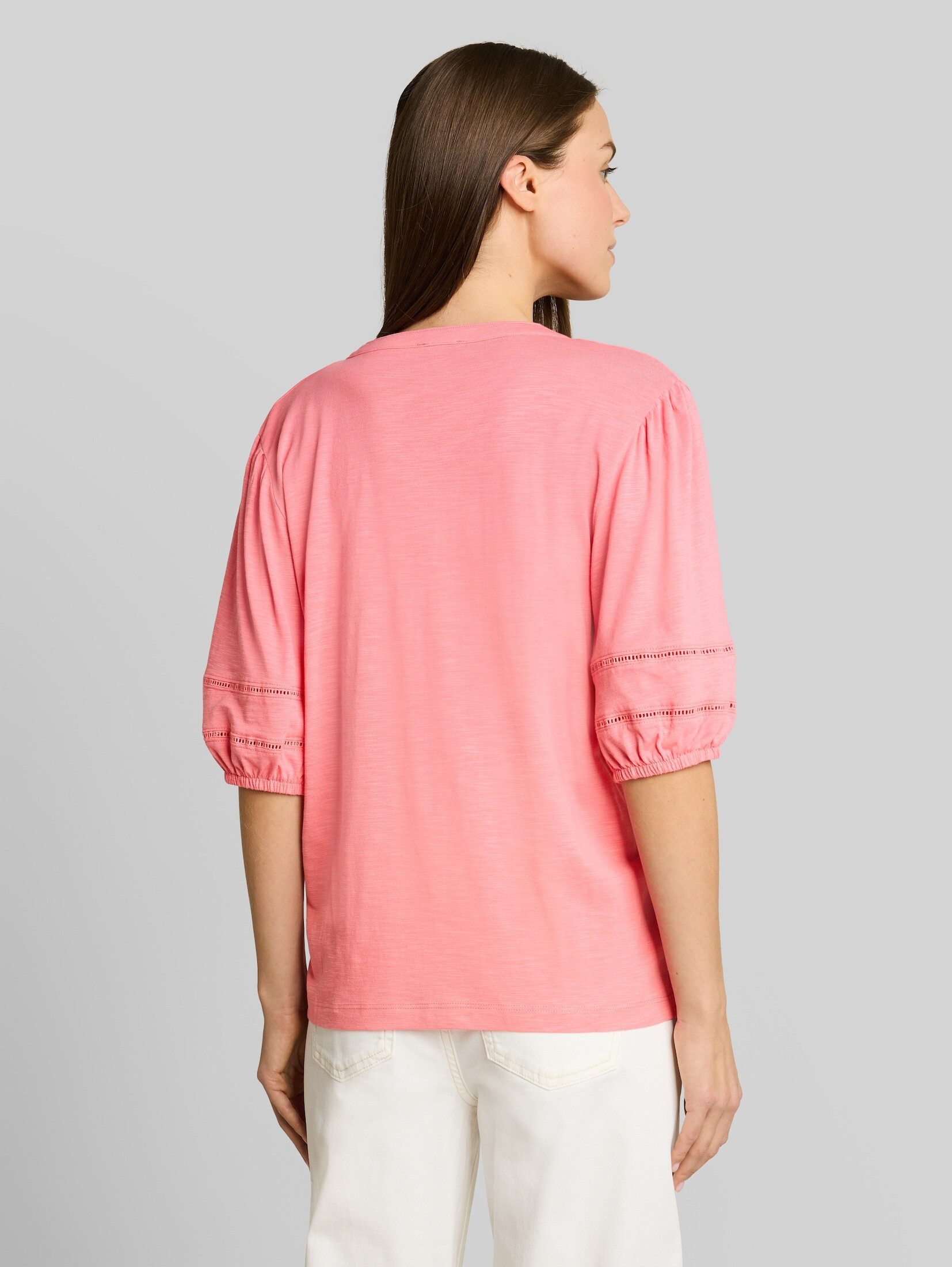 TOM TAILOR T-Shirt T-Shirt (im Einserpack) Blusenshirt mit Spitzendetails