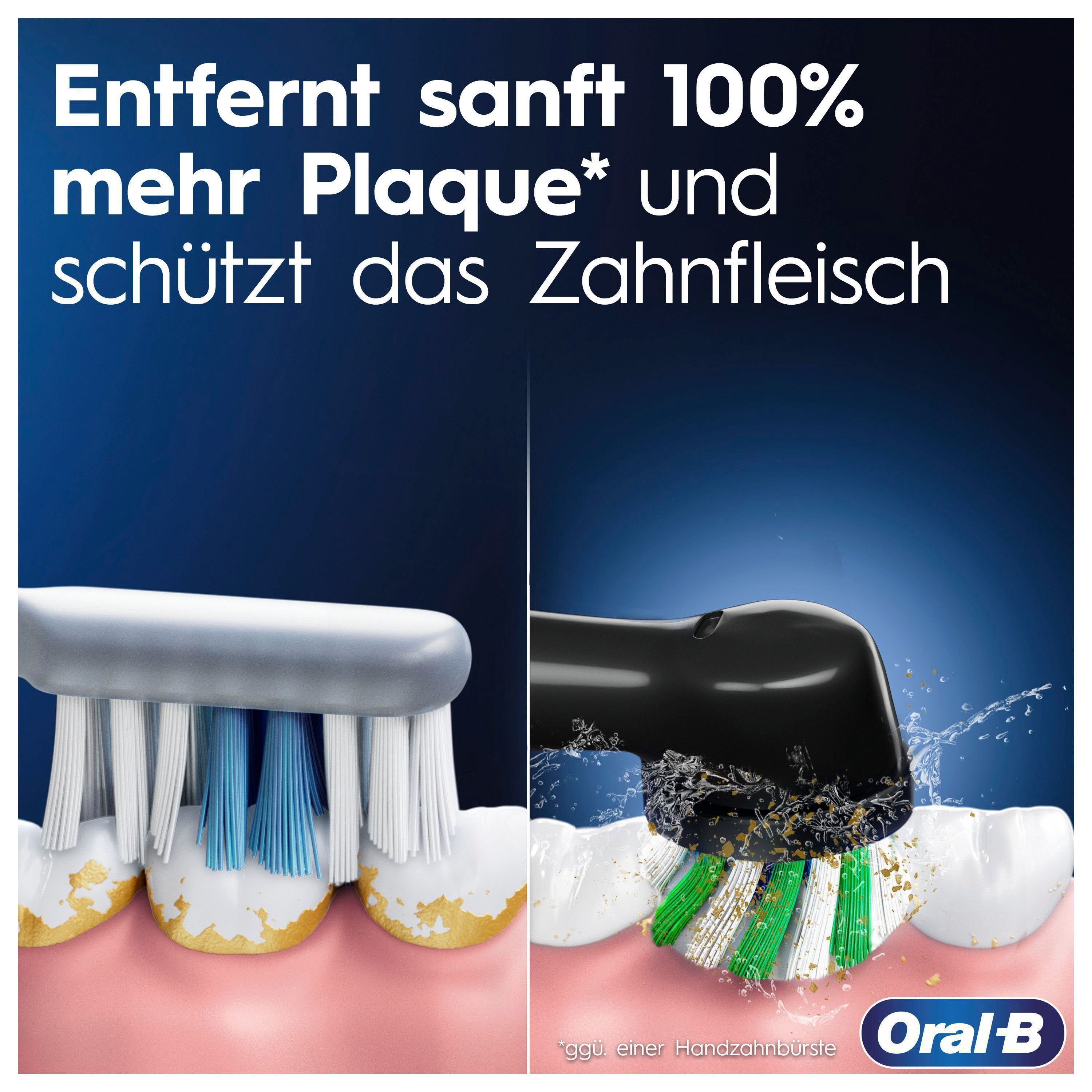 Oral-B Elektrische Zahnbürste PRO Series 1, Aufsteckbürsten: 1 St., Drucksensor