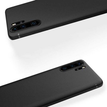 FITSU Handyhülle Slim Case für Huawei P30 Pro New Edition Schwarz, Ultradünne Handyschale Slim Case Cover Schutzhülle mit Kameraschutz