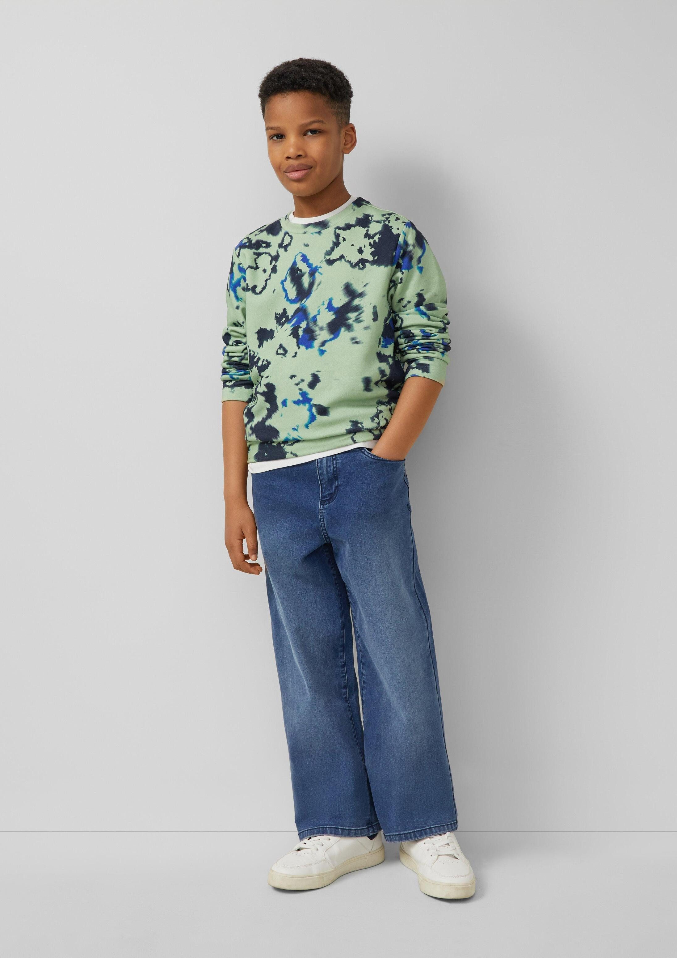 s.Oliver Sweatshirt Sweatshirt Sweatshirt mit All-over-Print