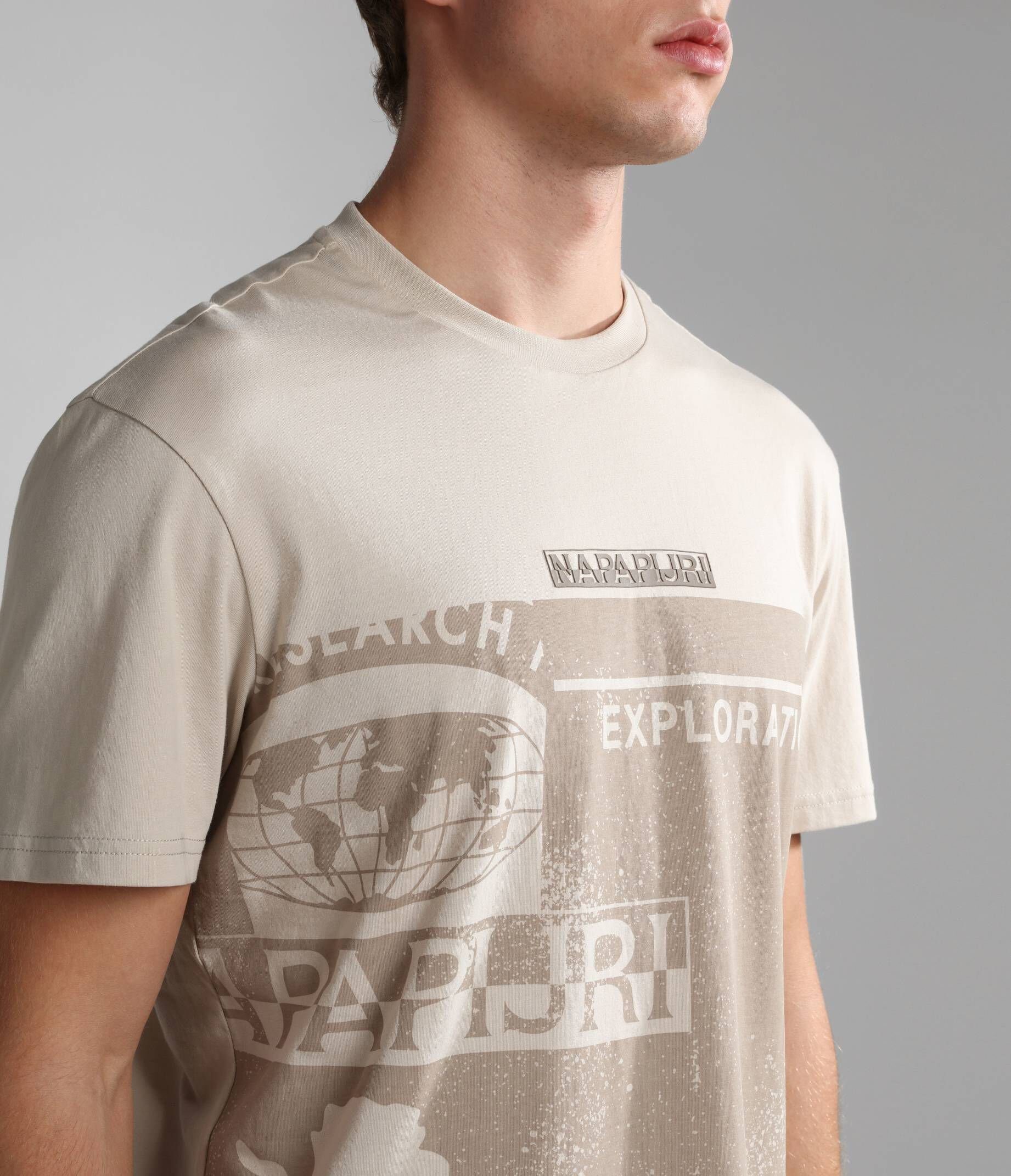 T-Shirt Herren (1-tlg) S-MANTA Napapijri (23) T-Shirt taupe