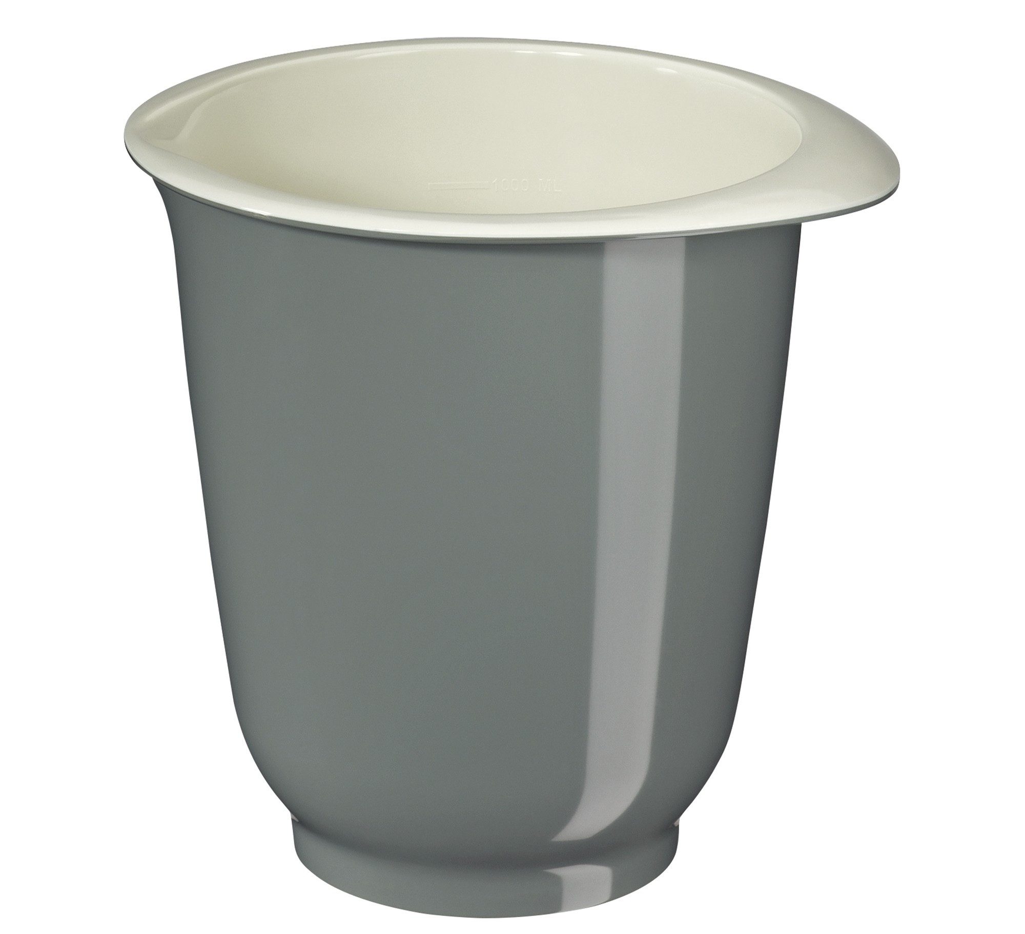 Küchenprofi Rührschüssel Rührbecher, 1 Liter, mit Innenskala, Grau, Melamin