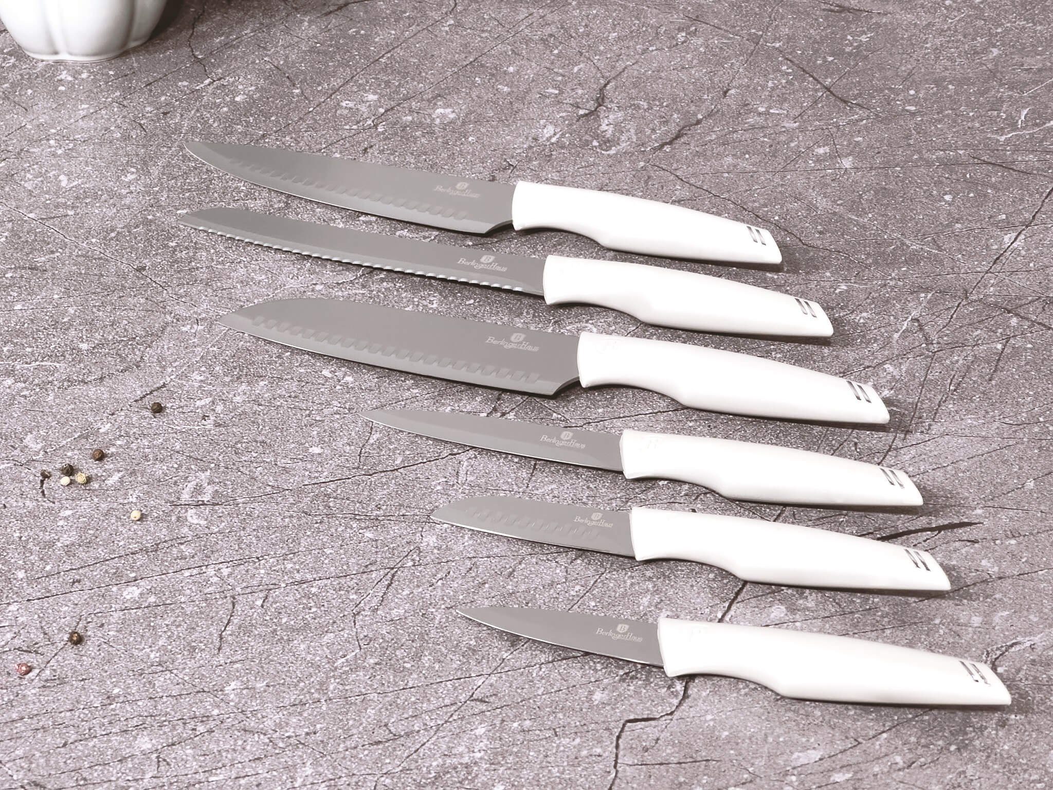 BerlingerHaus Aspen Messer-Set antibakteriell, 6-tlg., Messer Set, umweltfreundlich