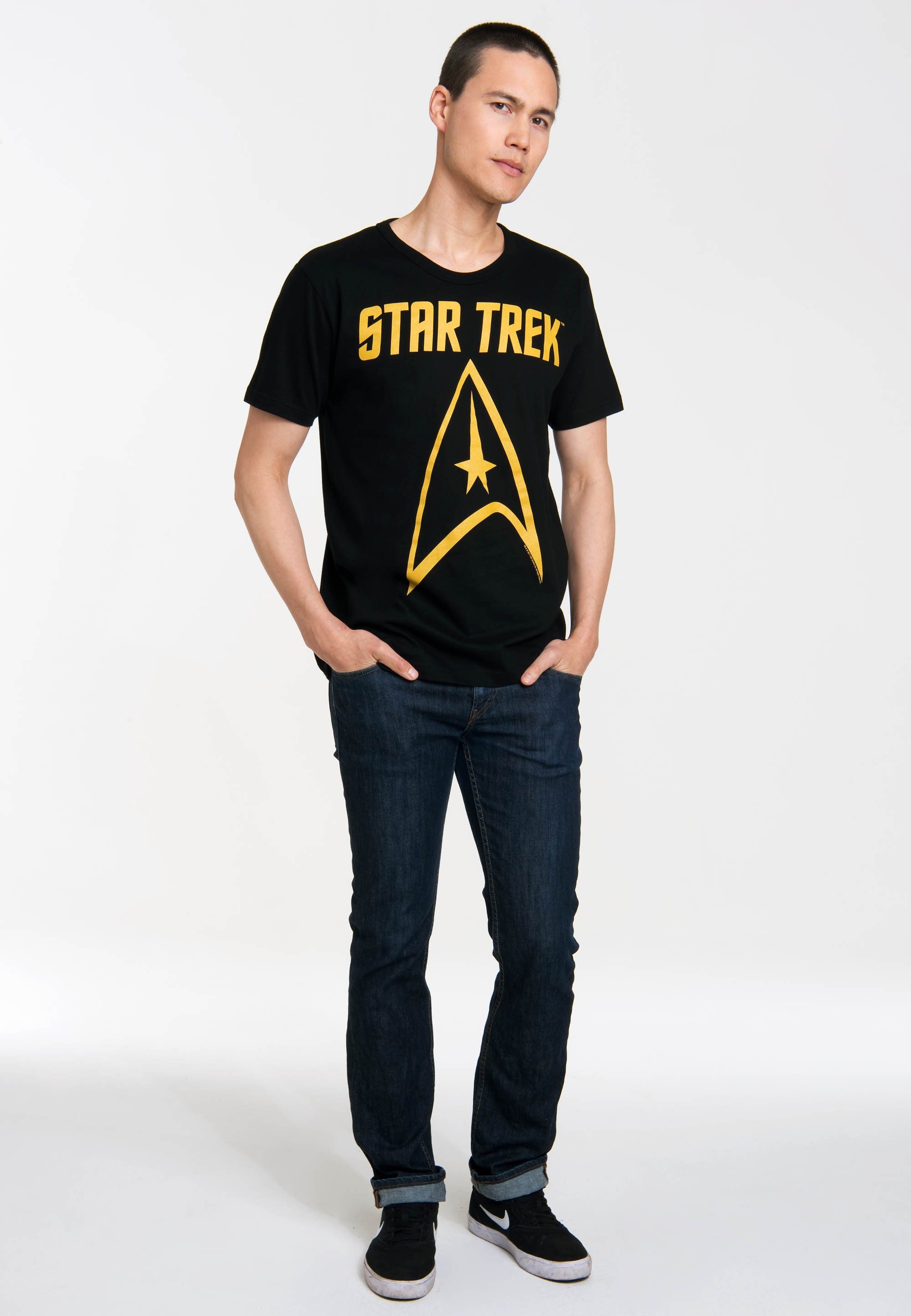 Star LOGOSHIRT Trek Star Trek-Logo T-Shirt mit Logo