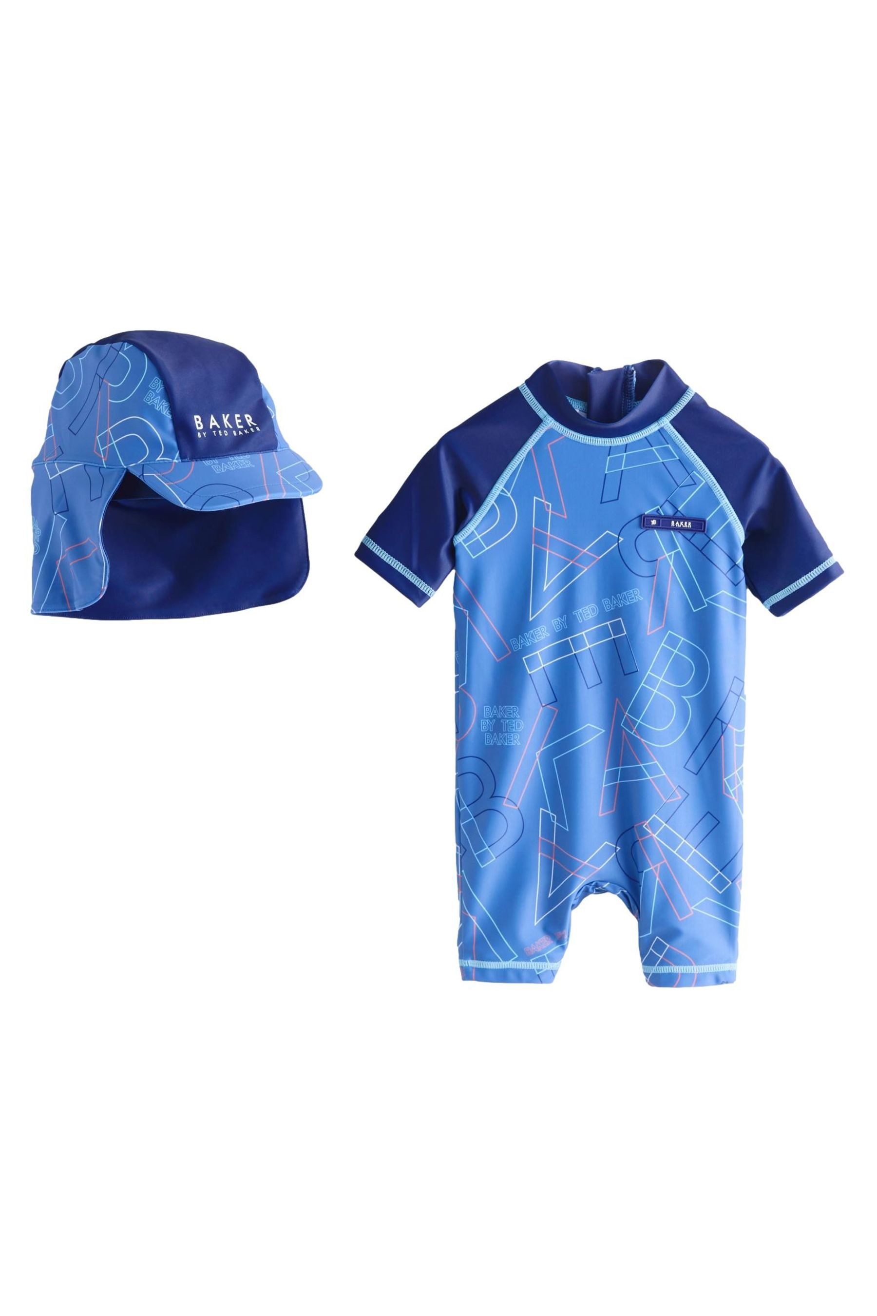 Baker by Ted Baker Badeanzug Baker by Ted Baker einteiliger Badeanzug + Mütze (2-St)