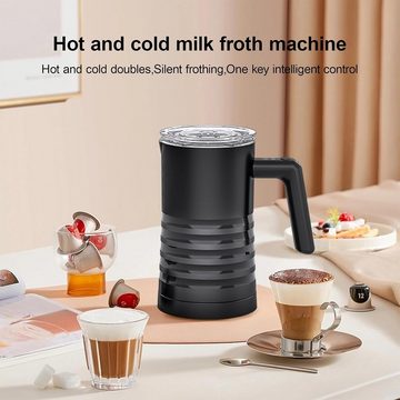 yozhiqu Milchaufschäumer Elektrischer Milchaufschäumer und Dampfgarer,automatischer Milchwärmer, antihaftbeschichtete Innenseite, Edelstahl für Kaffee/Latte/Cappuccino