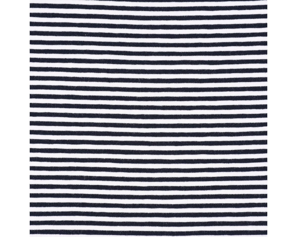 Thumbnail - SCHÖNER LEBEN. Stoff Jersey Stoff Streifen schmal 3mm dunkelblau weiß