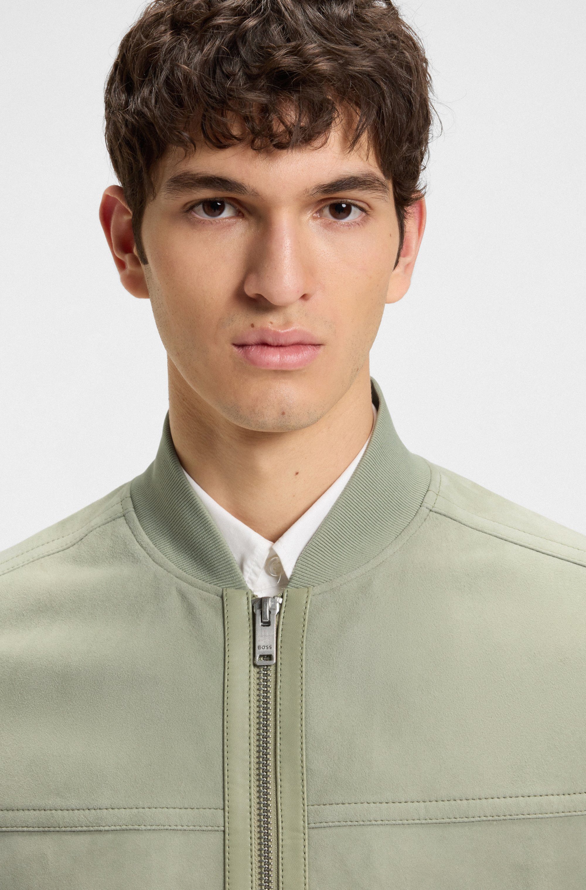 BOSS ORANGE Lederjacke Johice aus weichem Ziegennappaleder Premium Herrenmo günstig online kaufen