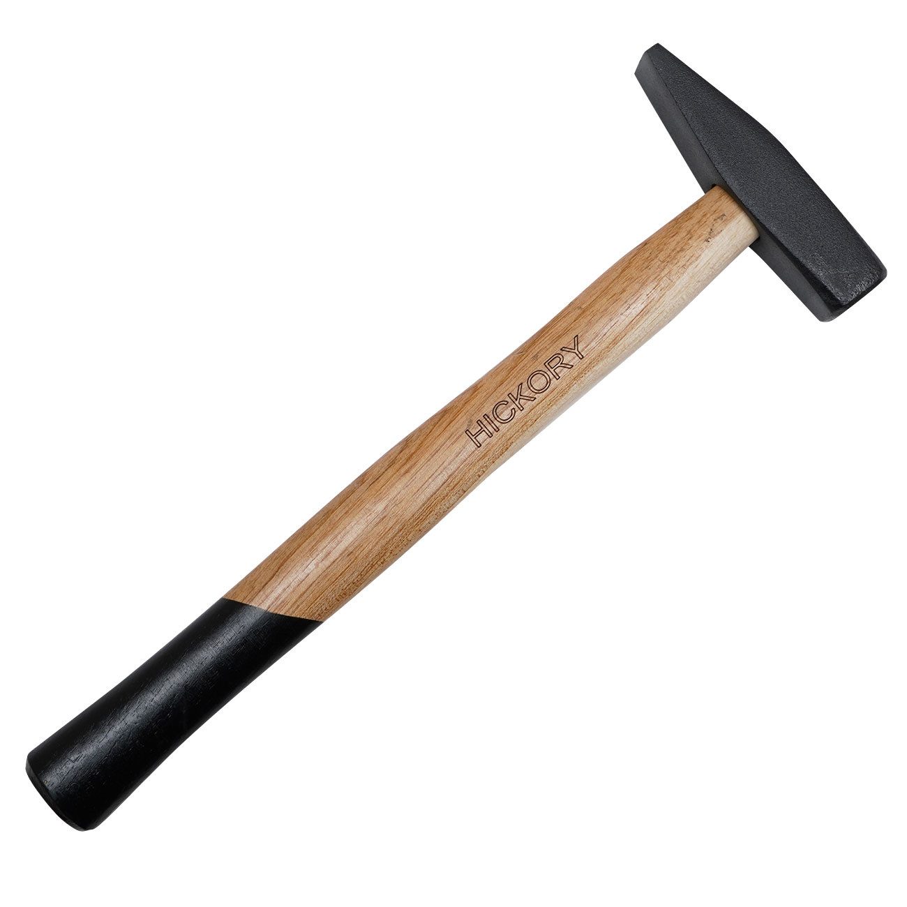 Brüder Mannesmann Werkzeuge Hammer Schlosserhammer 300g, Hickory-Stiel DIN 1041 Werkzeugstahl Stahlkopf, Schlosserhammer mit bruchsicherem Holzstiel für ideale Schlagdämpfung