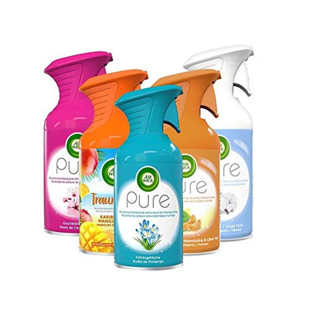 Air Wick Raumduft Premium PURE Duftspray Mixpack 5 x 250ml (Vorratspack, 5-St)