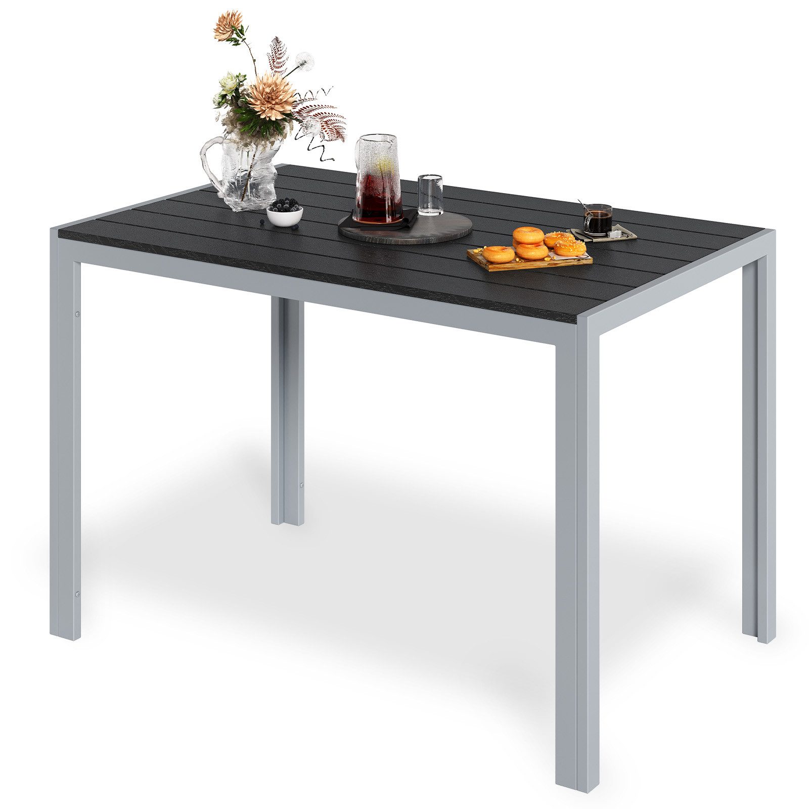 TLGREEN Gartentisch 110x70cm WPC Balkontisch,Rechteckiger Terrassentisch, günstig online kaufen