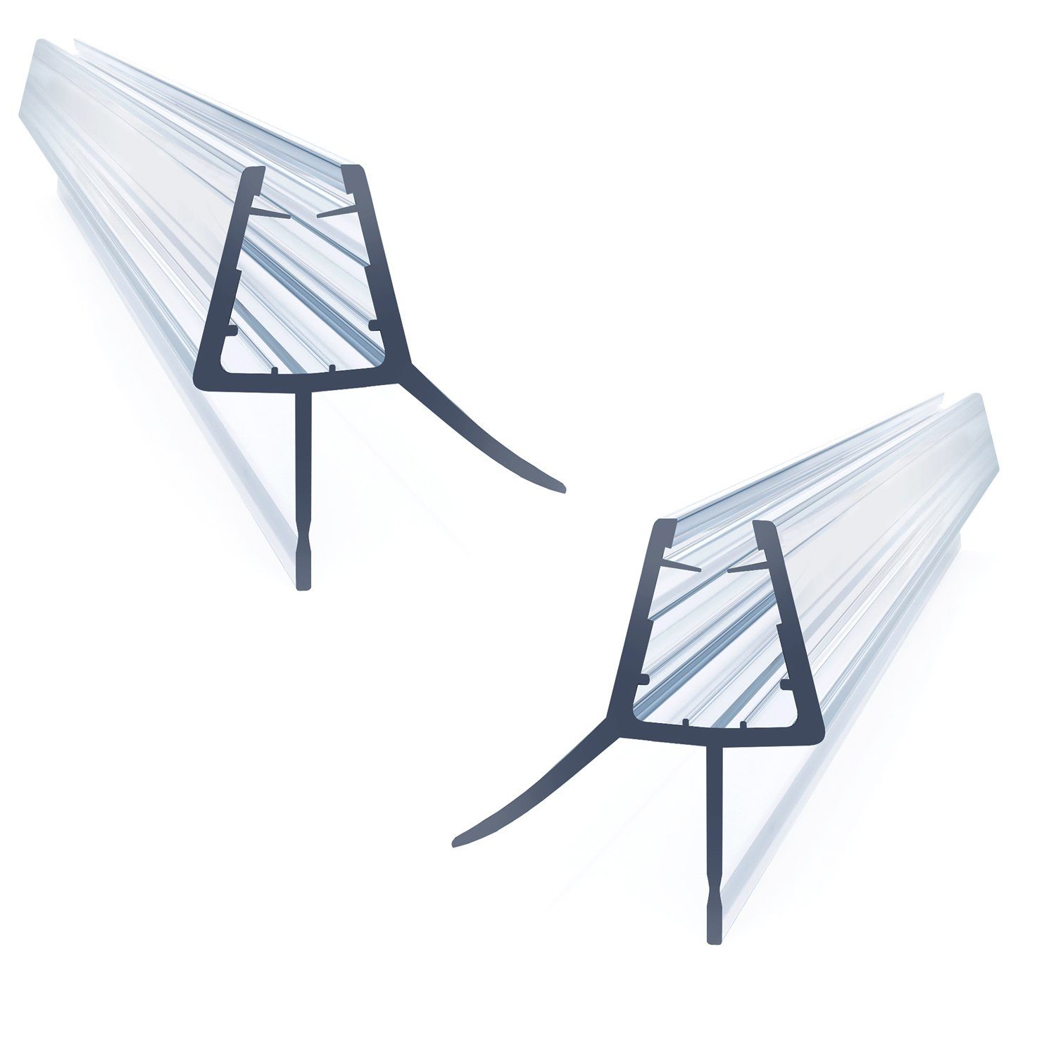 Boromal Duschdichtung Duschtürdichtung Duschwassersperre Geeignet für 4/5/6/7/8 mm Glasdicke, L: 50 cm, (2-St)