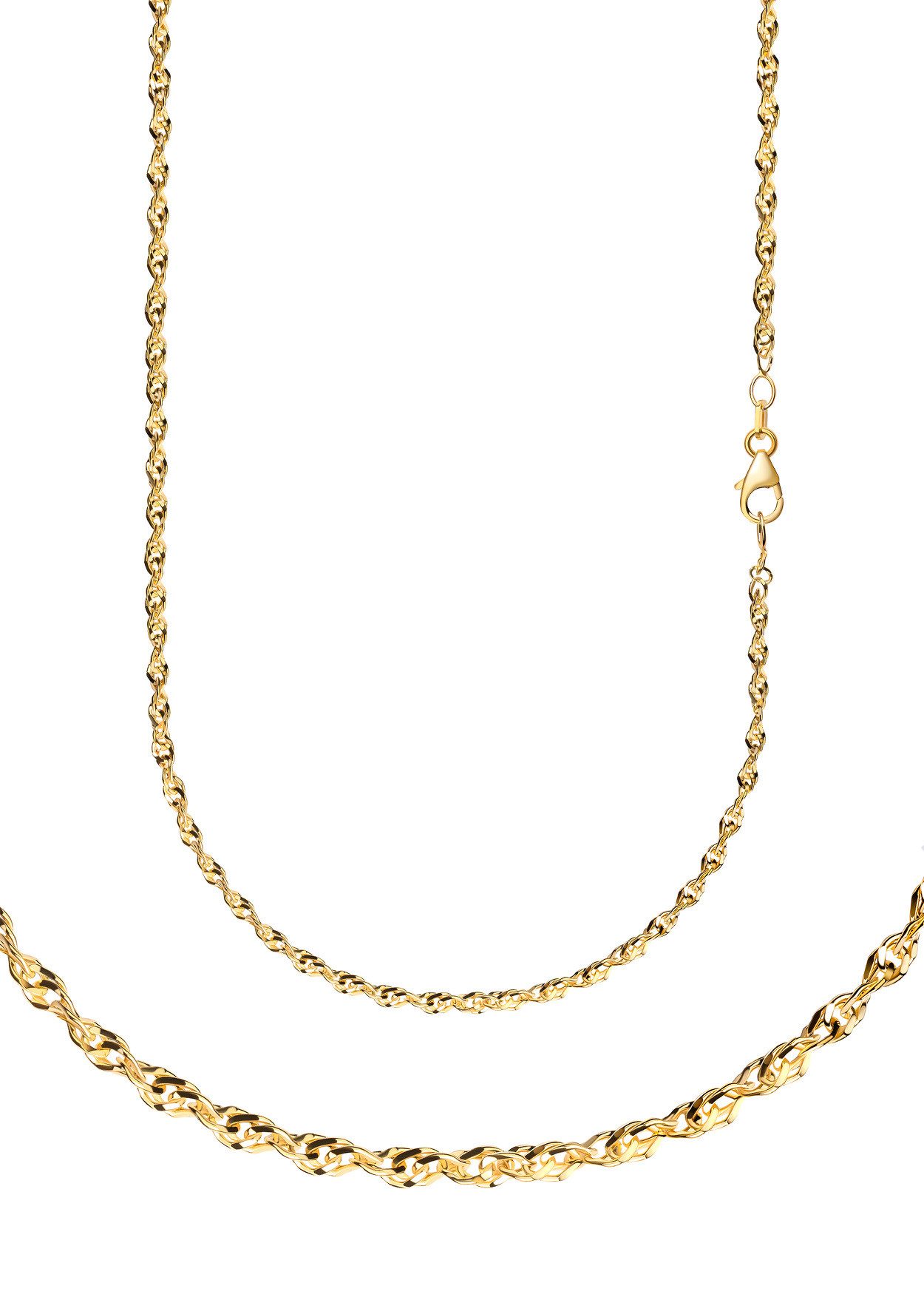 Collierkettchen Schmuck Geschenk Gold 333 oder 585 Halskette Singapurkette diamantiert