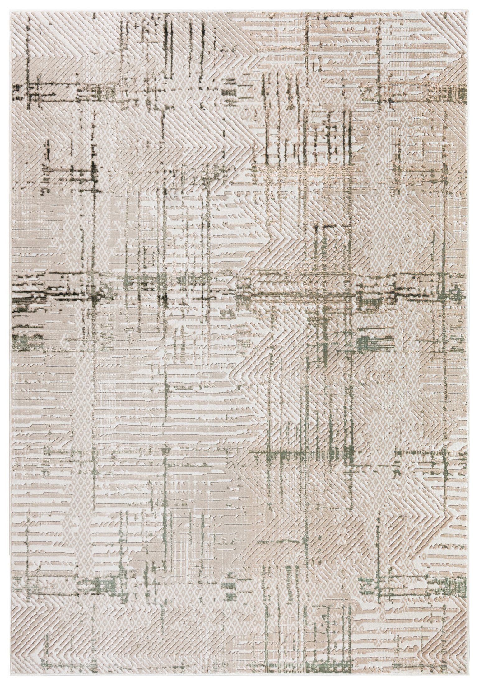 Mazovia Designteppich Modern Abstrakt Wohnzimmer, 80 x 150 cm, Fußbodenheizung