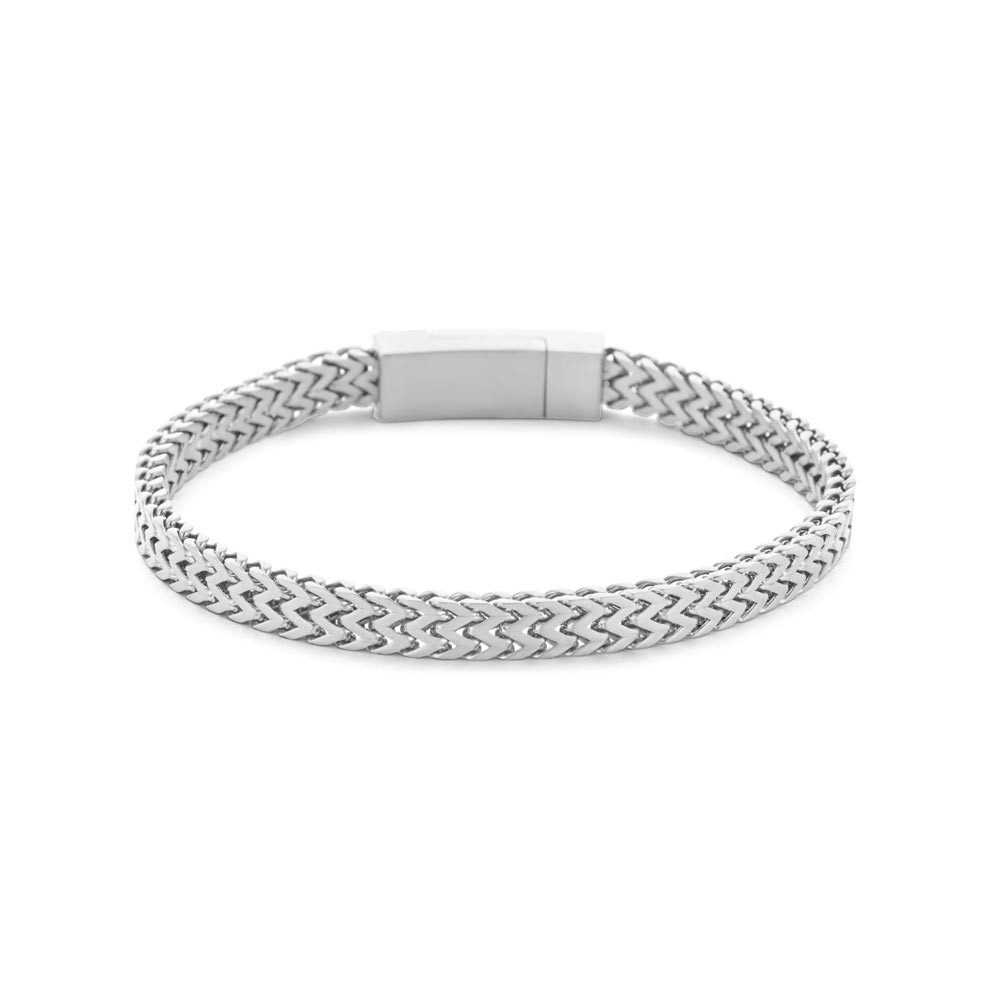 Order & Smile Schmuck Edelstahlarmband Edelstahl Armband Herren (Set, inkl. Schmuckbox)