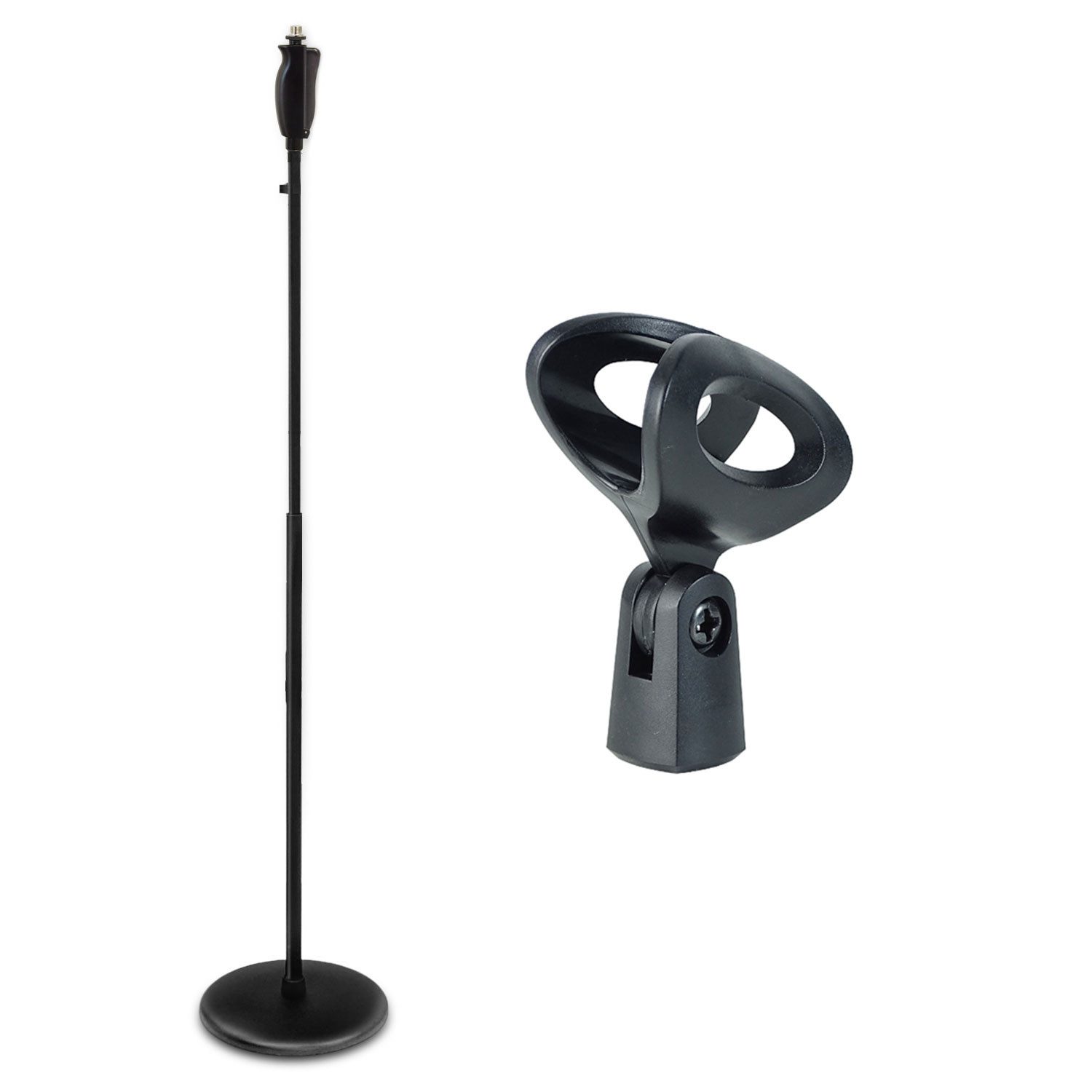 Mikrofonständer keepdrum Mikrofonständer MS124 Einhand-Stativ mit Mikrofonklammer