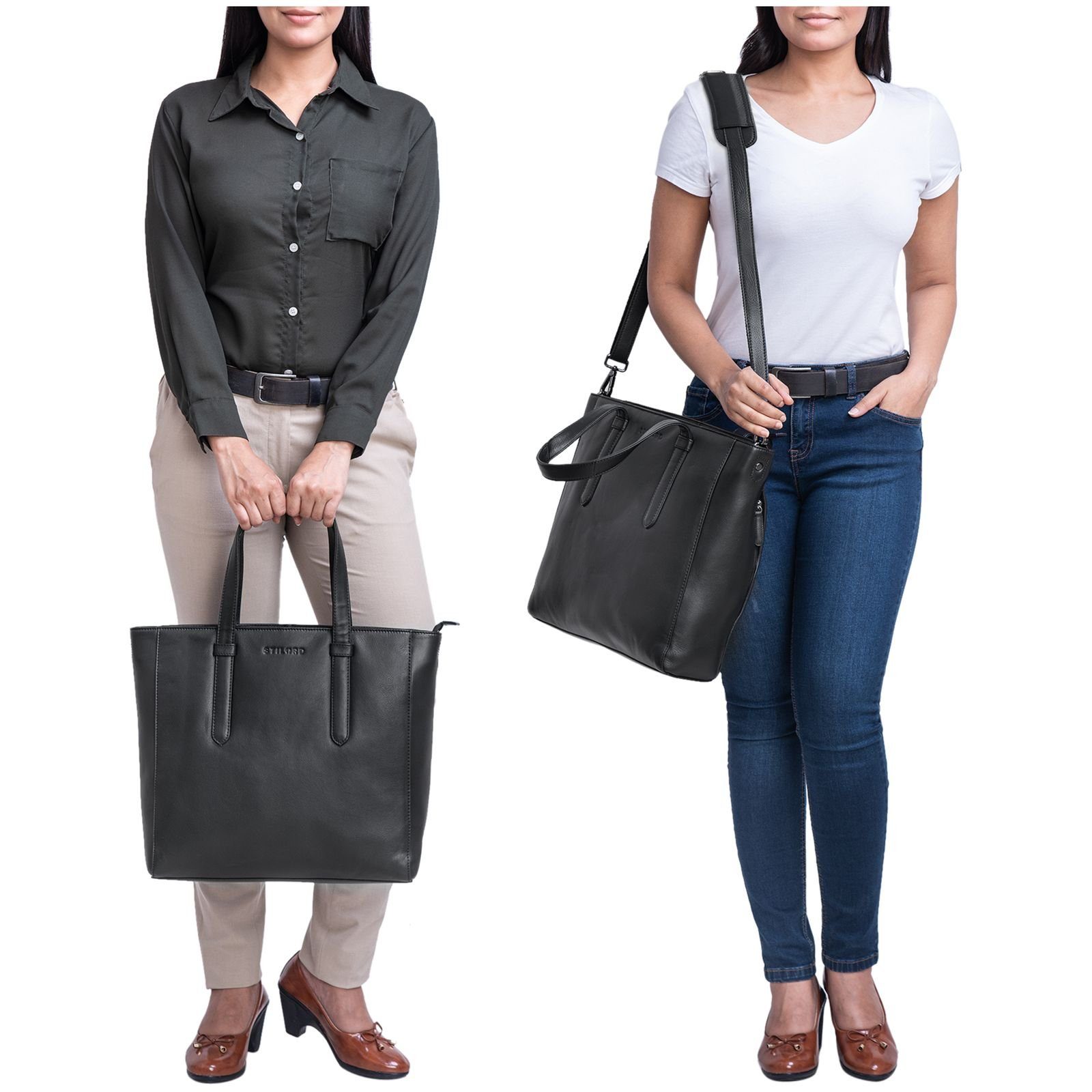 STILORD Handtasche "Rachel" Tote Bag Leder Damen