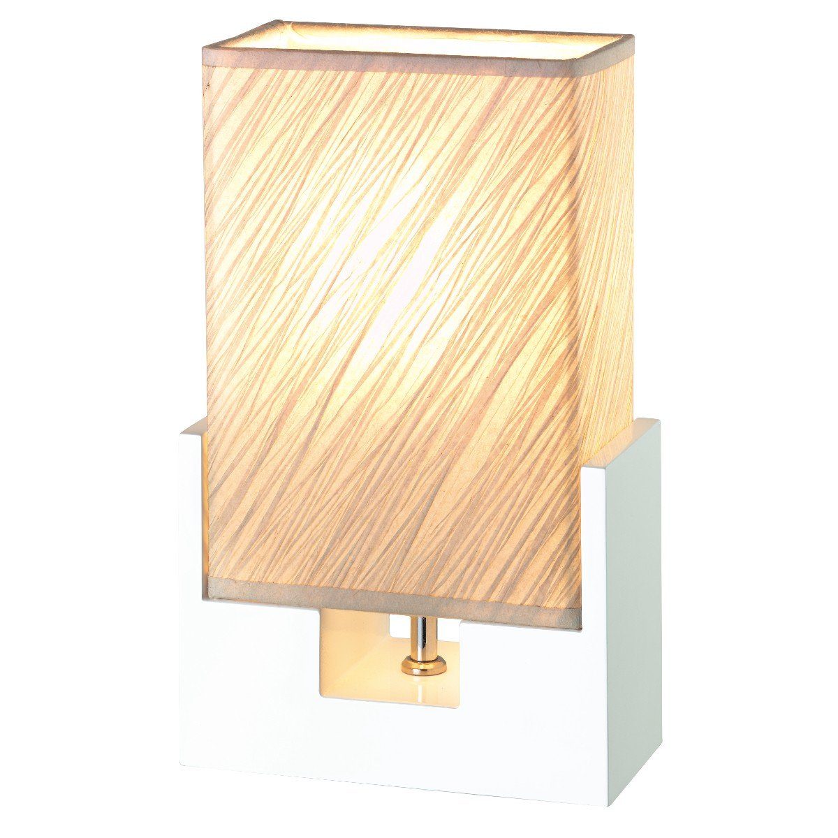 Starke Nachttischlampe Nachttischlampe in Schwarz oder Weiß ca. 16 x 8 x 26 cm Tischleuchte, mit Schirm aus Papier