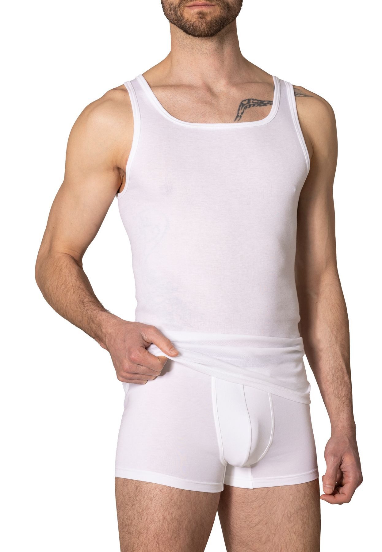 HAASIS Bodywear 1919 Achselhemd Herren Unterhemd 77310011-3XL (Packung, 3-St., 3er Pack) Seidig weiches Unterhemd, Rundhals