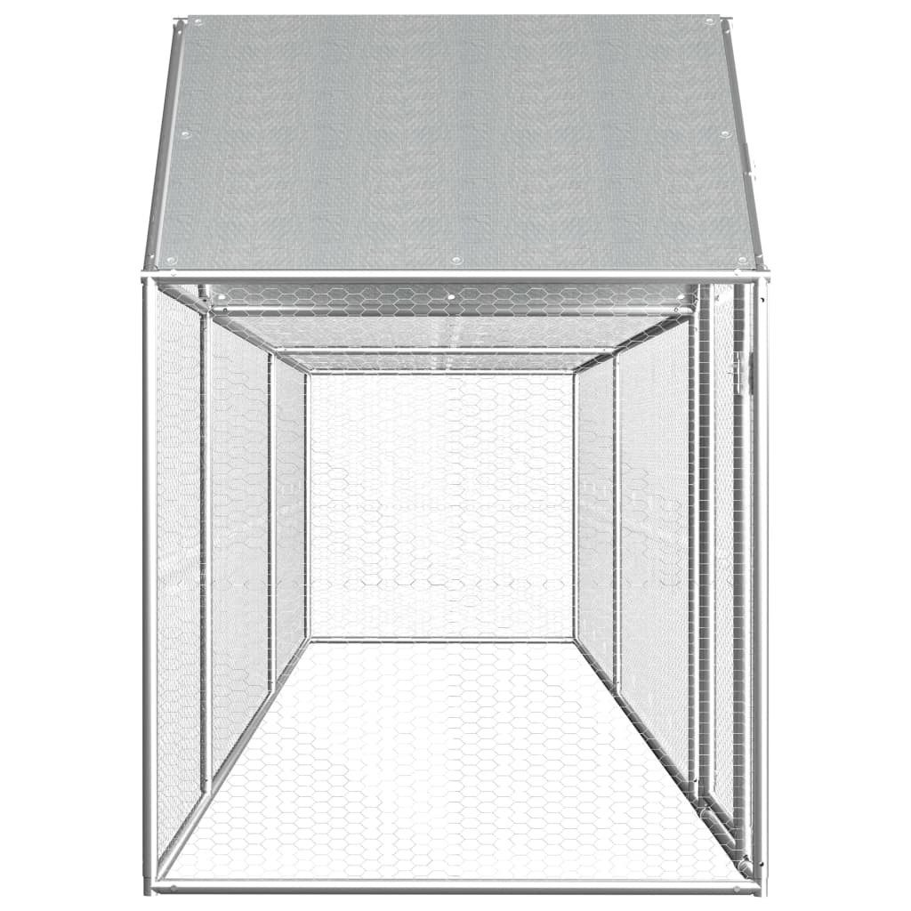vidaXL Hühnerstall, Hühnerkäfig 5x1x1,5 m Verzinkter Stahl