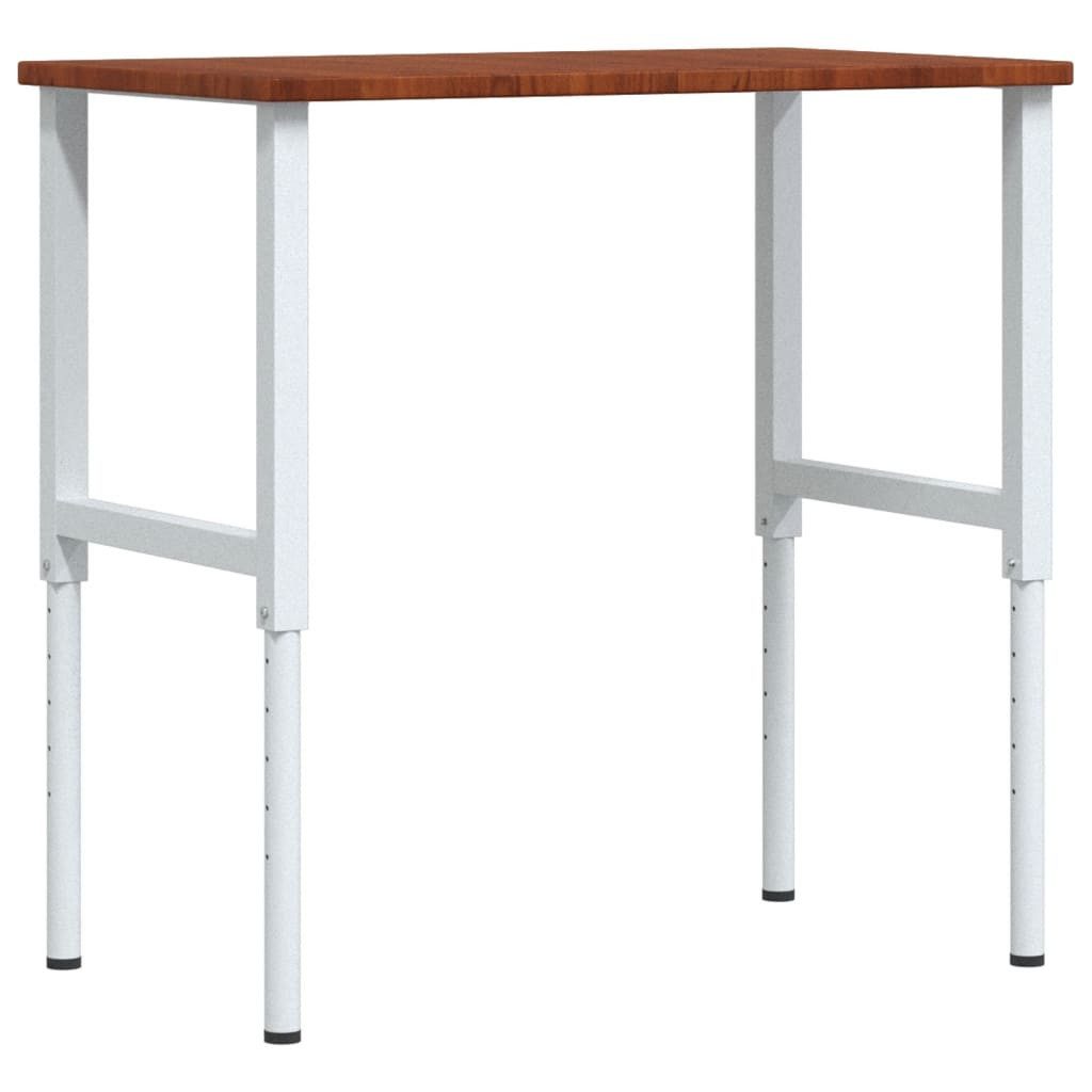 vidaXL Werkbank Werkbank Dunkelbraun 100x60x(71,5-98) cm Massivholz Eiche, (1-tlg)