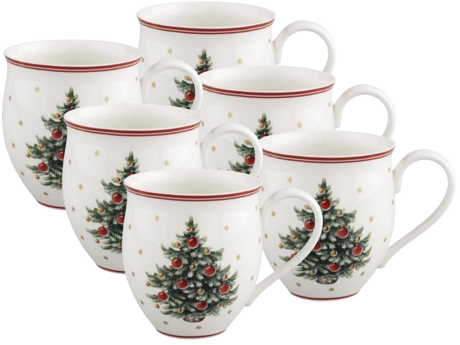 Villeroy & Boch Geschirr-Set Toy's Delight Becher mit Henkel 0,44 l Set6, Premium Porcelain