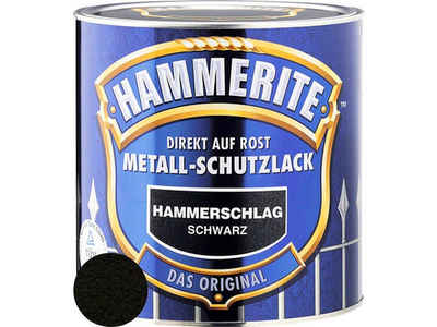 Hammerite  Metallschutzlack Hammerschlag-schwarz glänzend / 60063, hochgradig Witterungsbeständig, Wasserabweisend